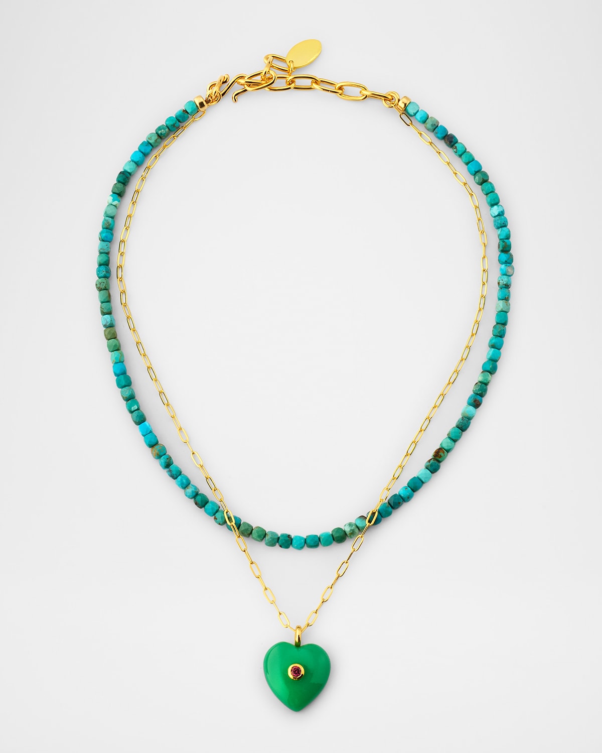Lamai Heart Necklace in Everglade
