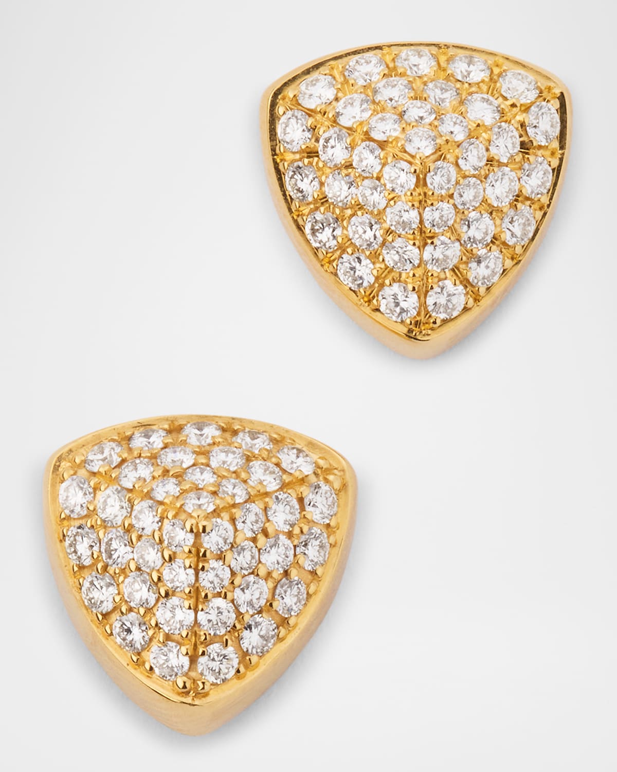 18K Yellow Gold Candy Earrings with Full Diamond Pave