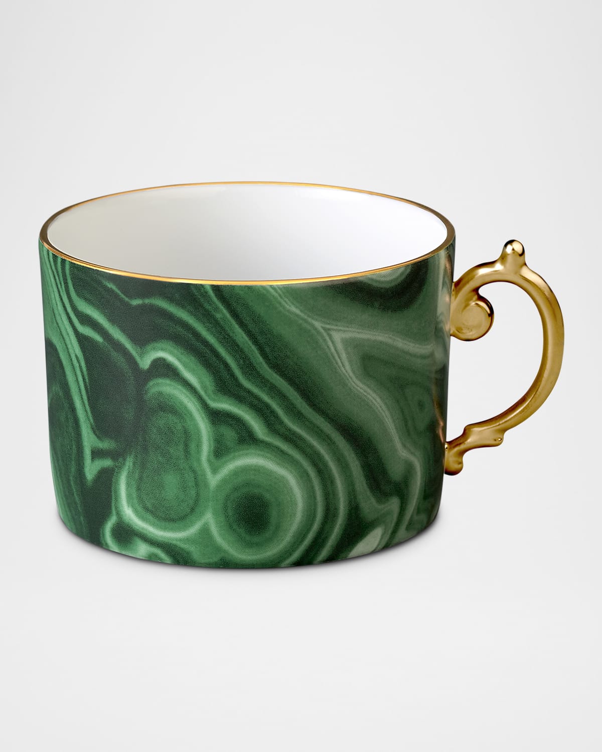 L'objet Malachite Teacup, 8 Oz. In Green/gold
