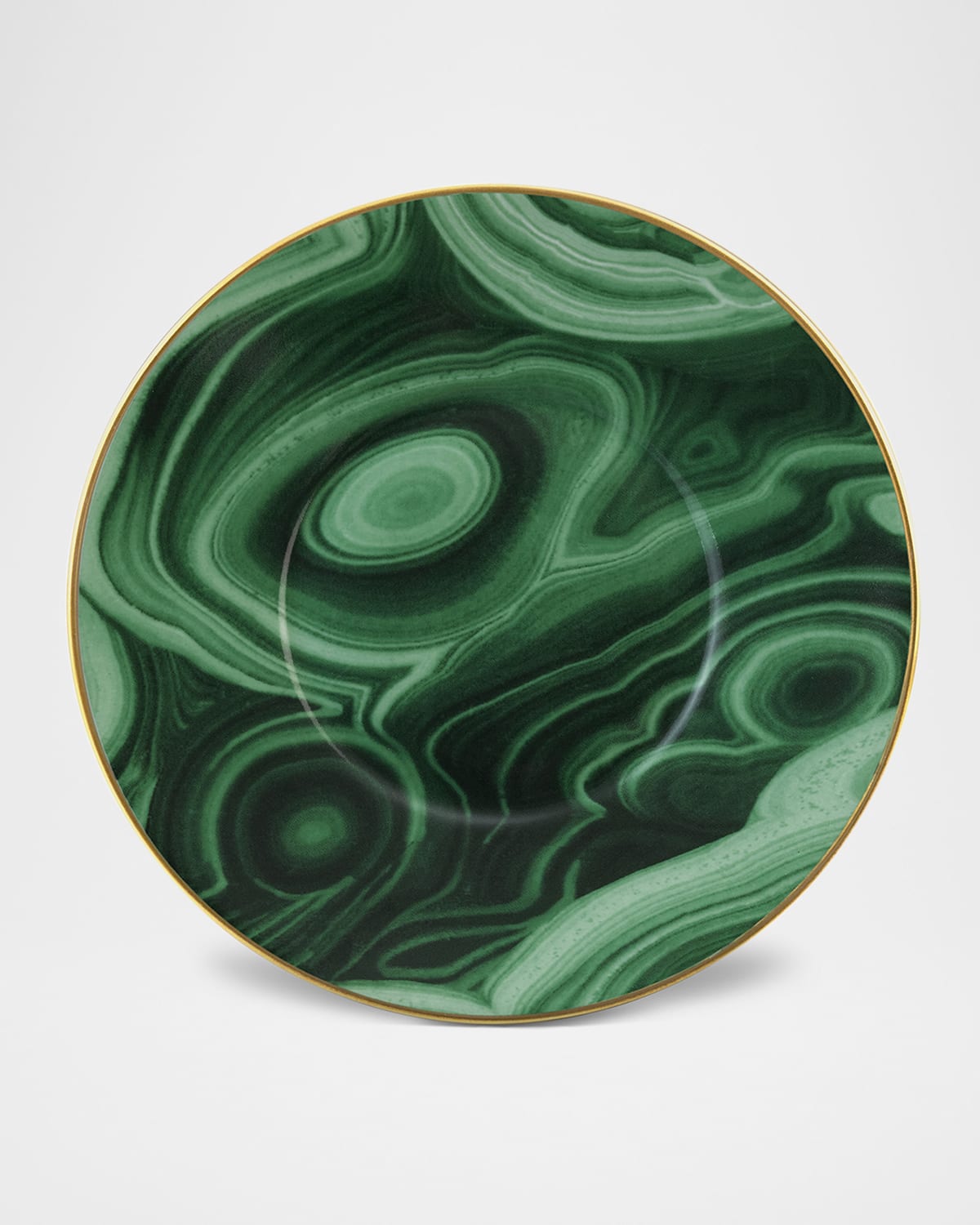 L'objet Malachite Tea Saucer In Green/gold