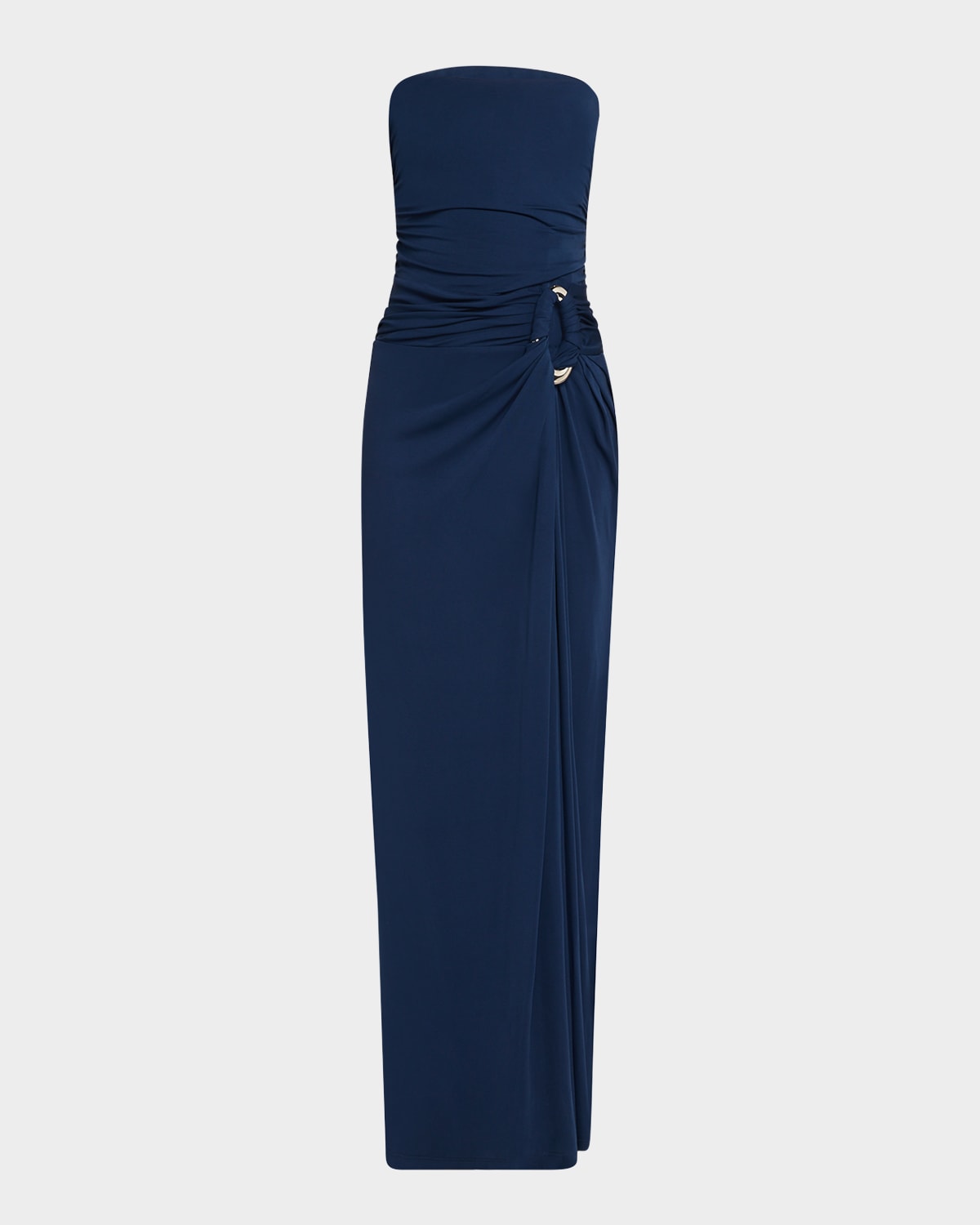 SIMKHAI EMMA STRAPLESS DRAPED GOWN 