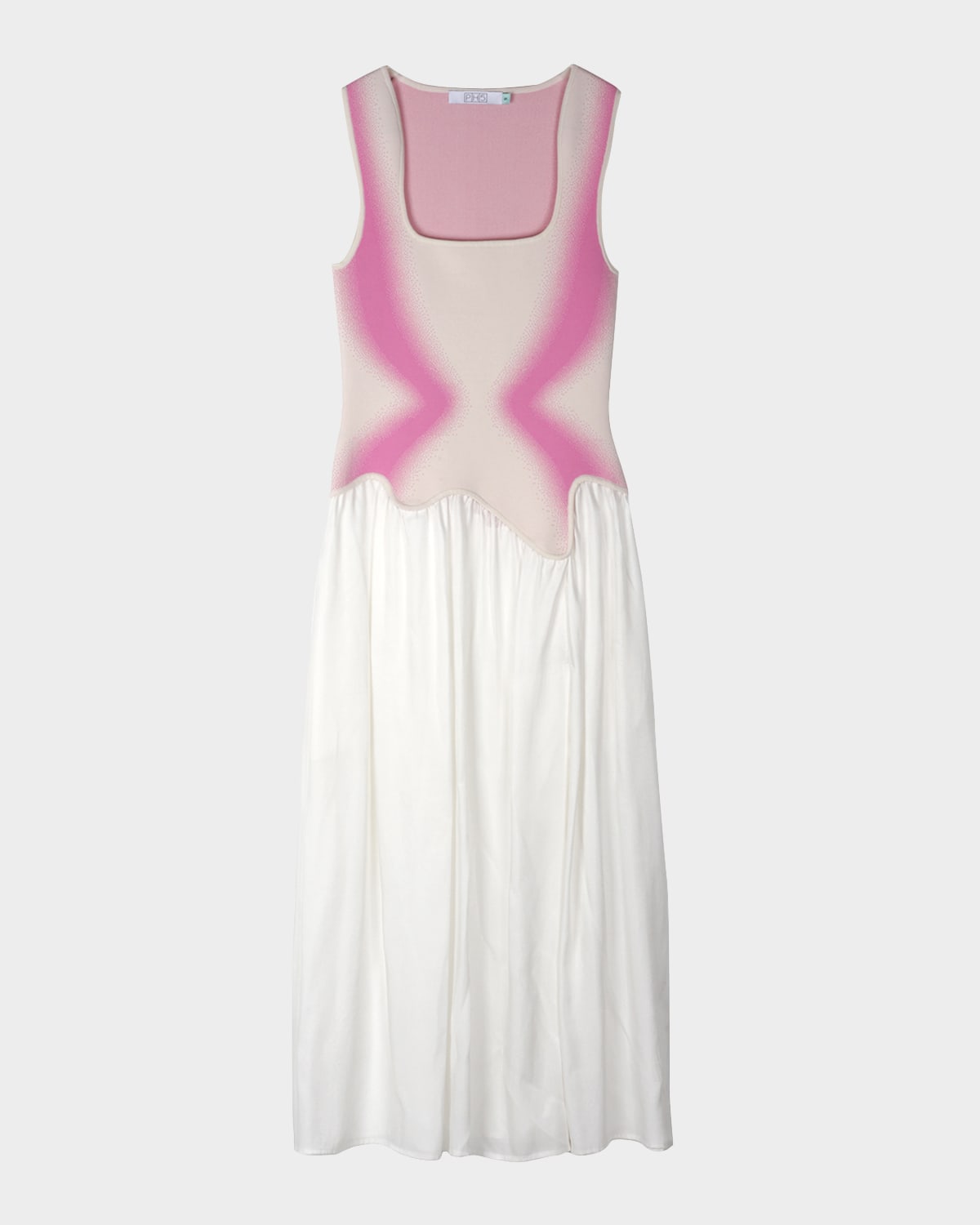 Ph5 Nagini Mixed-media Midi Dress In Uv Reactive