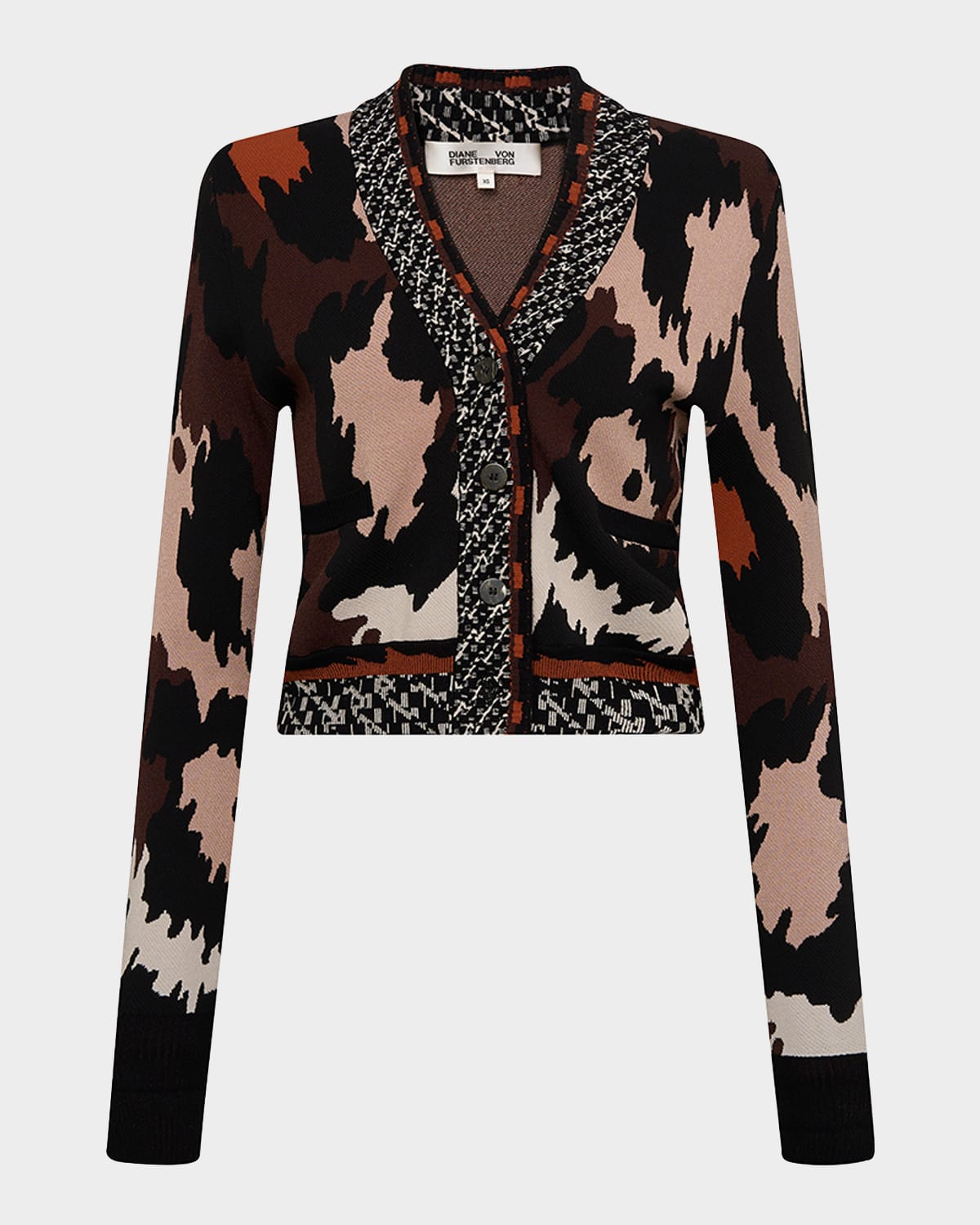 Midge Button-Down Jacquard Knit Cardigan