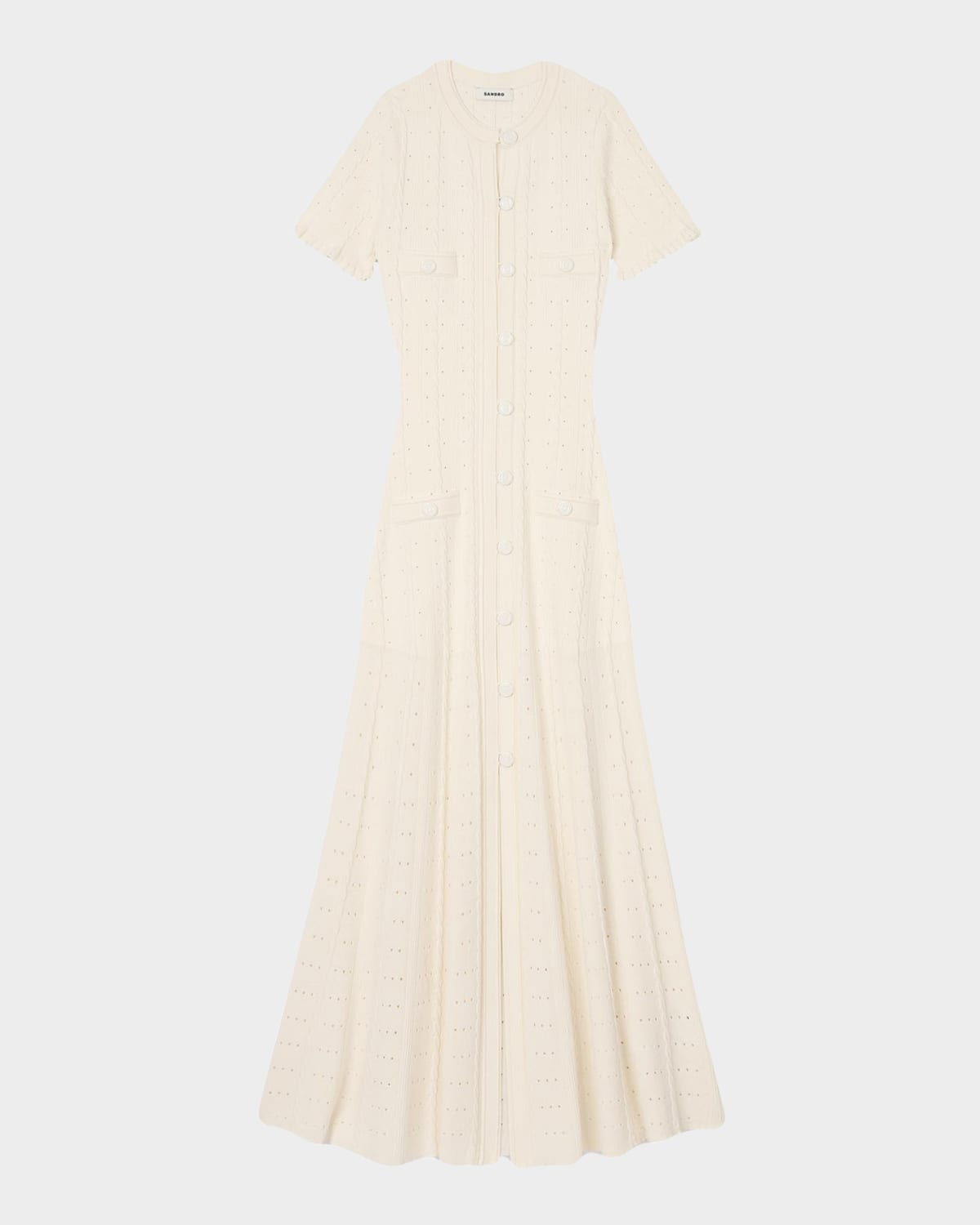 ribbed knit sleeveless dress Fitted Sleeveless Knit Maxi Dress Medium main image 1