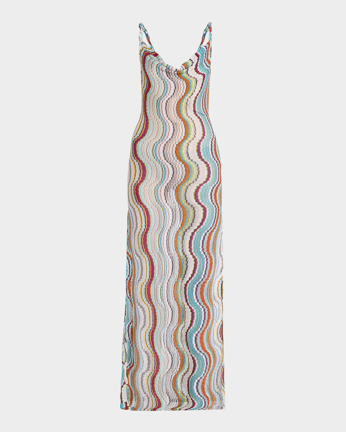 Missoni Zig-zag Halter Top In Chevron Resort Multicolor In Muliticolor W White Base