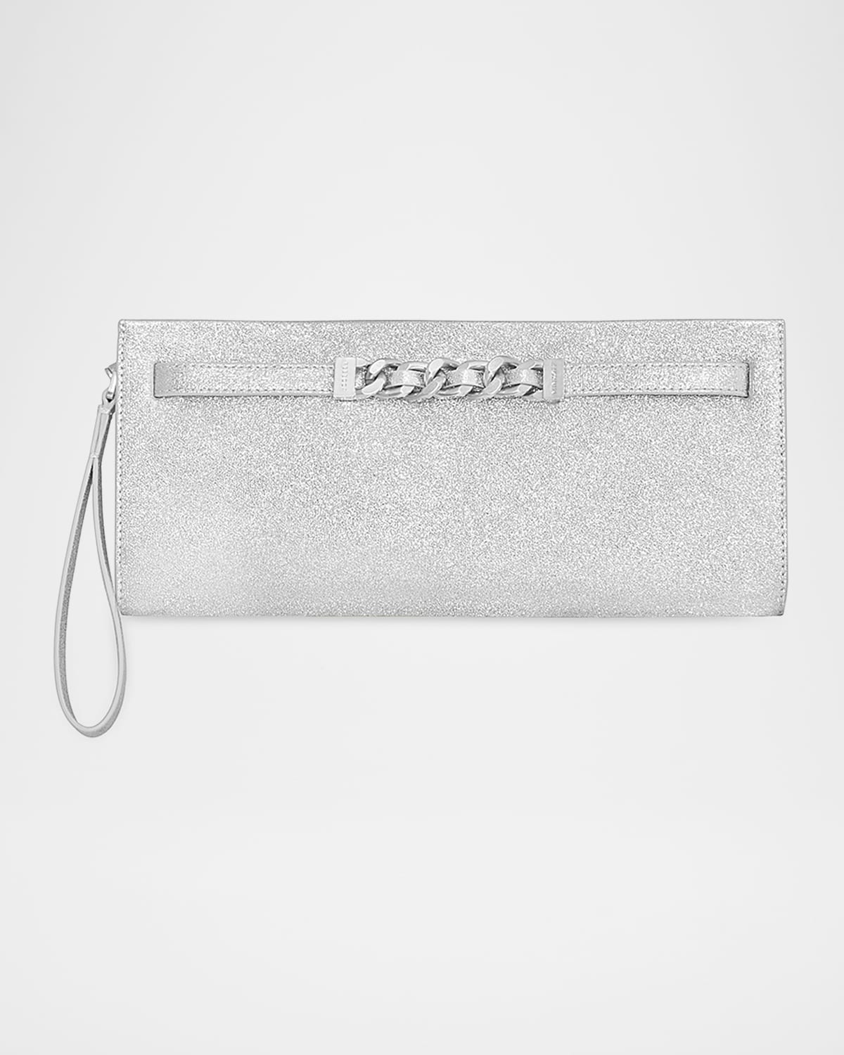 Glittering Curb Link Clutch Bag