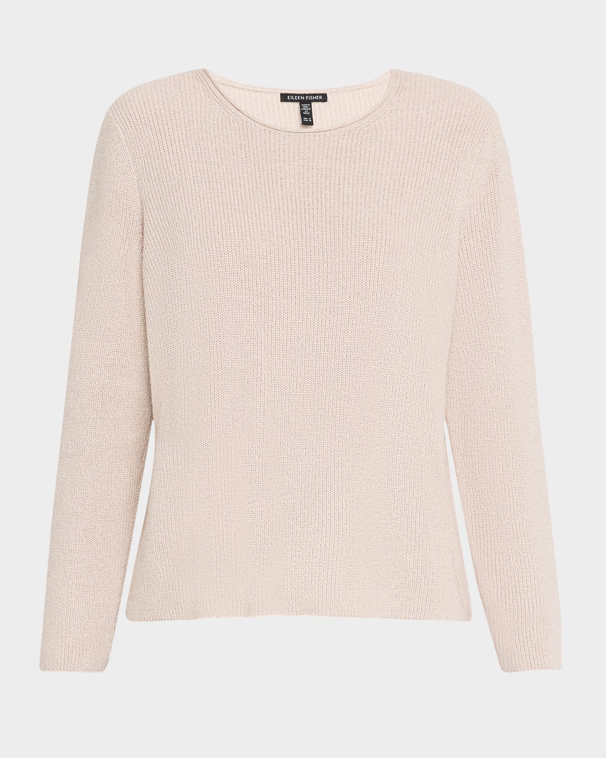 EILEEN FISHER CREWNECK ORGANIC COTTON KNIT SWEATER