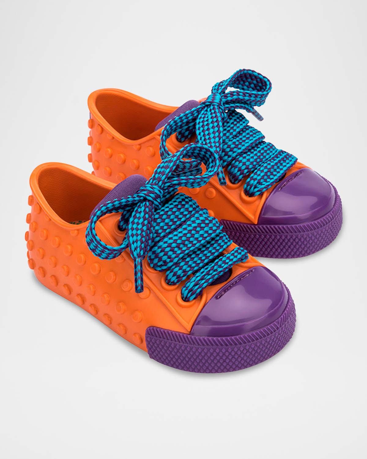 Melissa Kids' Girl's Polibolha Embellished Lace Up Sneakers, Baby/toddlers In Orange