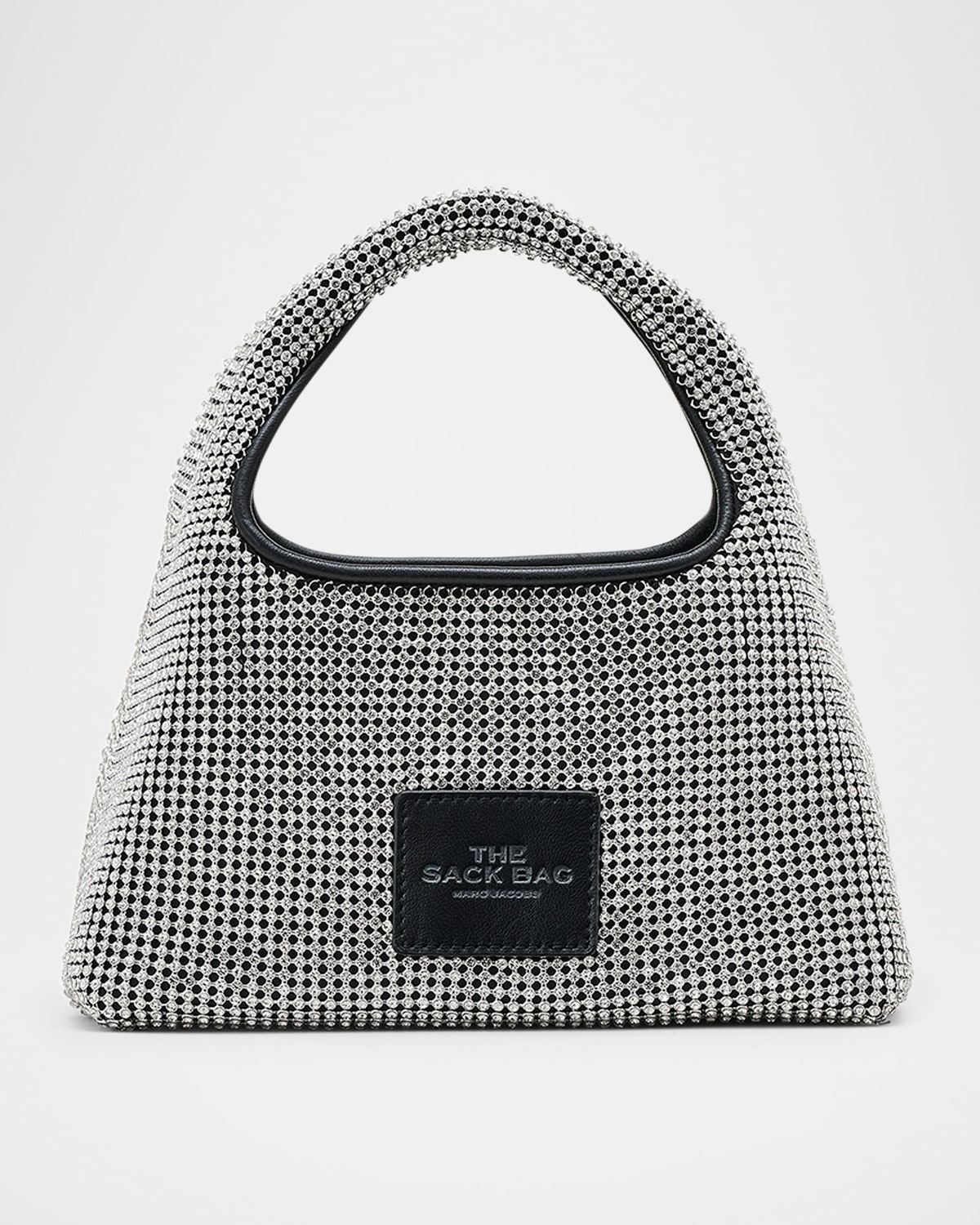 Shop Marc Jacobs The Mini Sack Rhinestone Top-handle Bag In Crystals