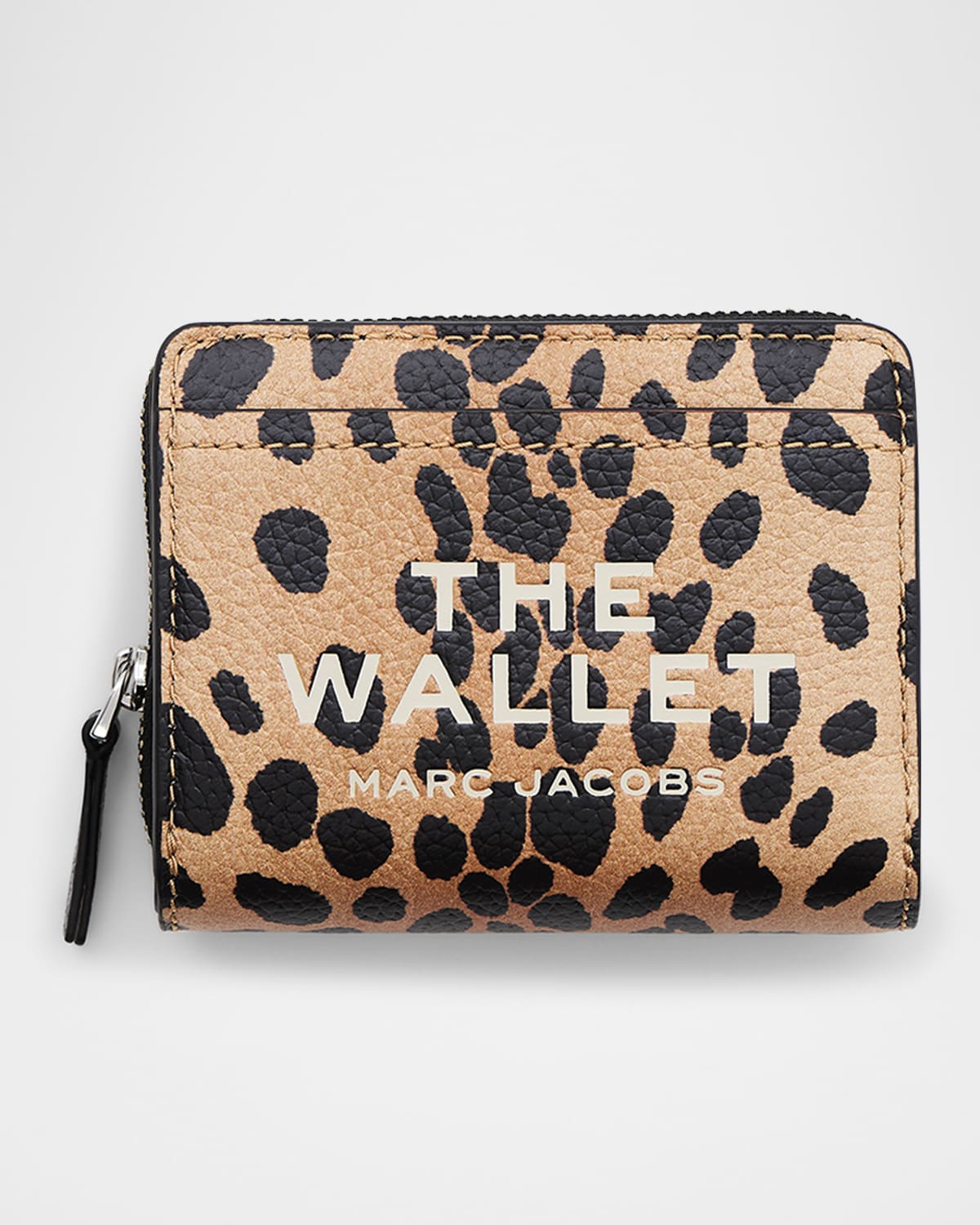 Marc Jacobs The Cheetah Leather Mini Compact Wallet In Cheetah