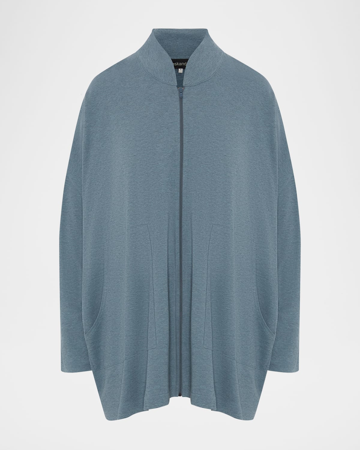 Shop Eskandar Zipped Top (long Length) In Stormblue