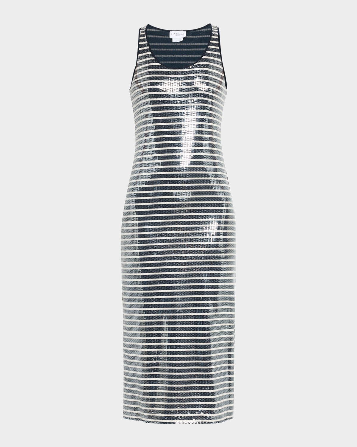 Beati Striped Sequin Midi Dress