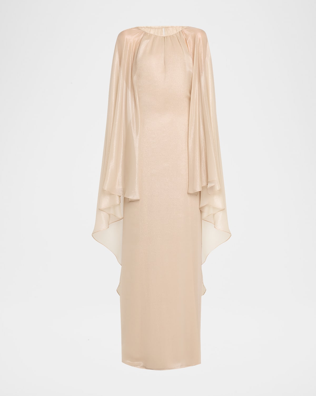 Shop Tom Ford Wet Look Flowy Caftan Gown In Blush