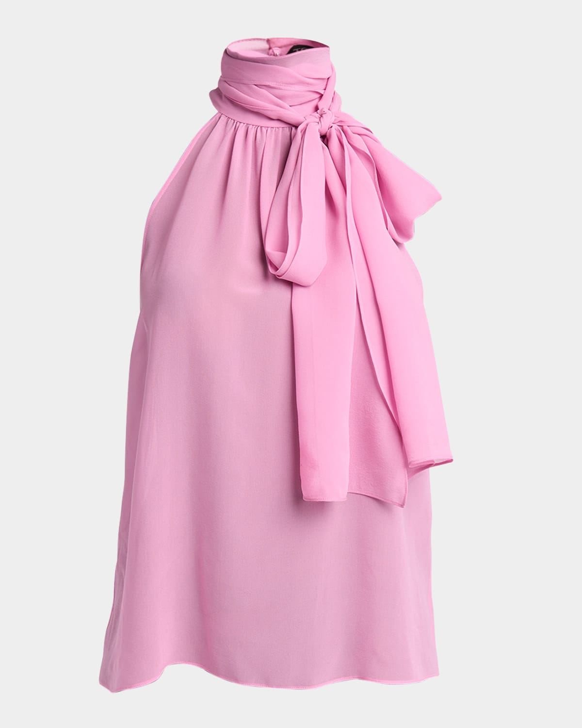 TOM FORD SILK TIE-NECK HALTER BLOUSE 