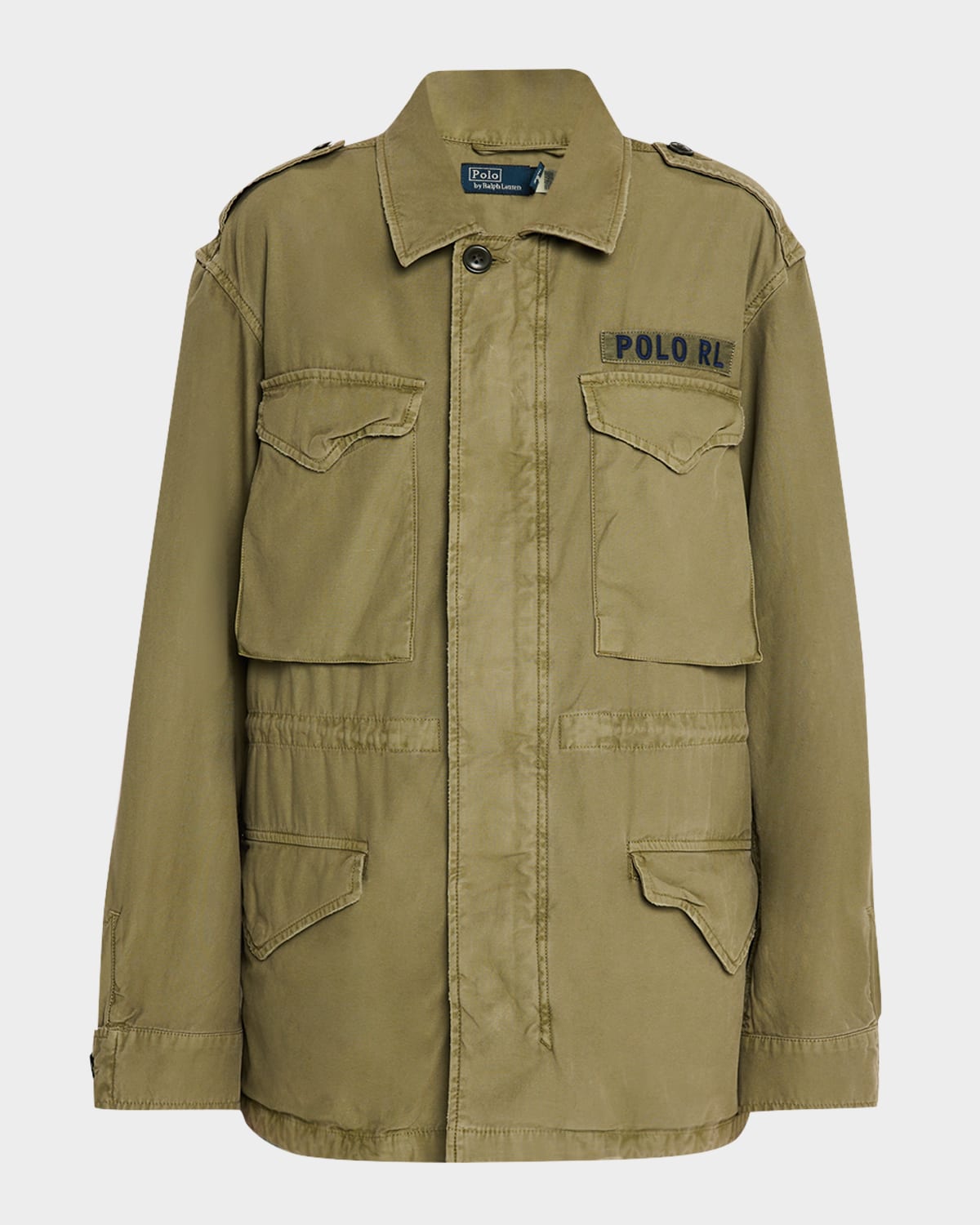 Shop Polo Ralph Lauren Cotton Twill Field Jacket In Olive Mountain