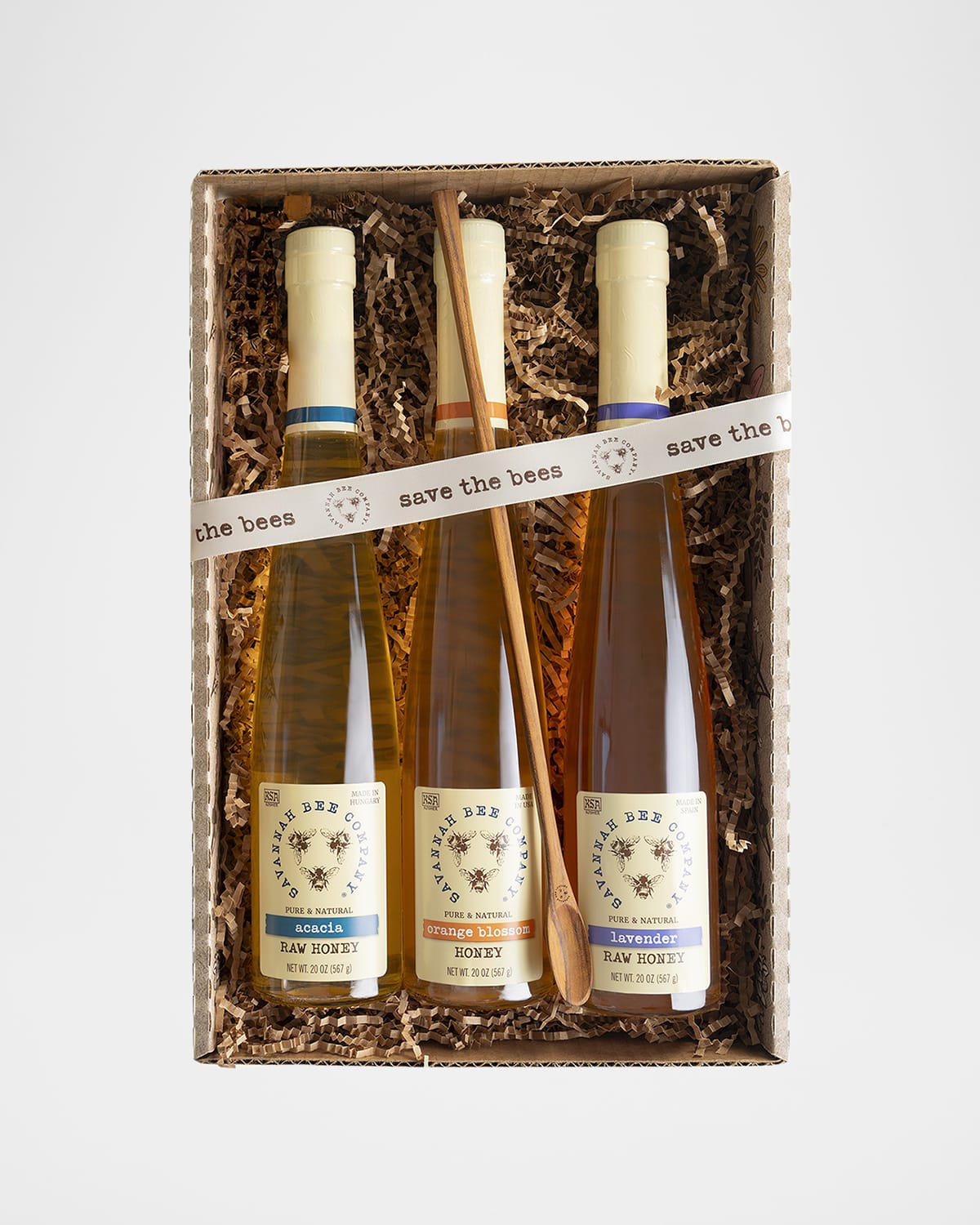 Savannah Bee Company Trio Honey Flute Gift Set, 3 x 20 oz.