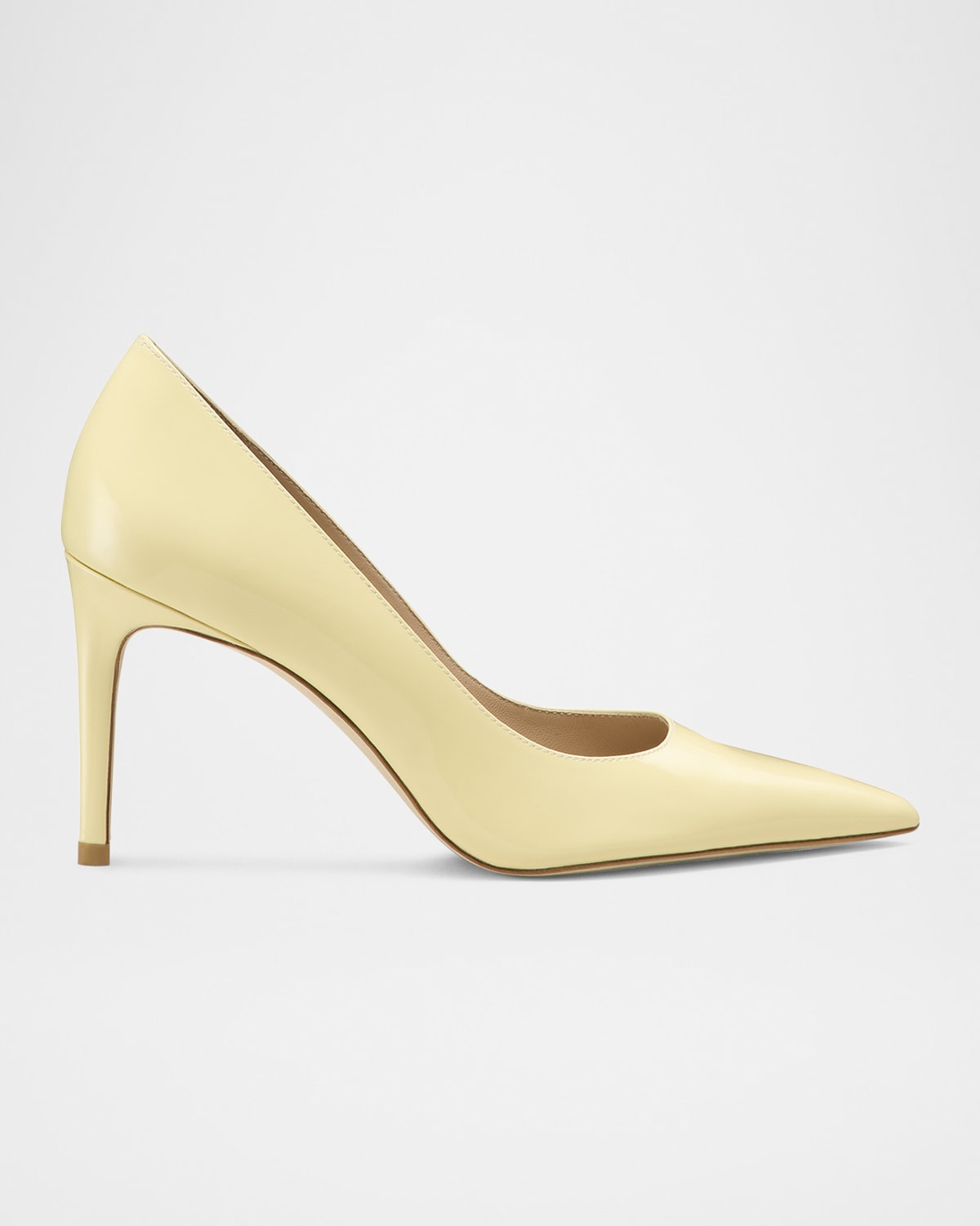 Stuart Weitzman Stuart Power 85 Pump In Lemon Chiffon