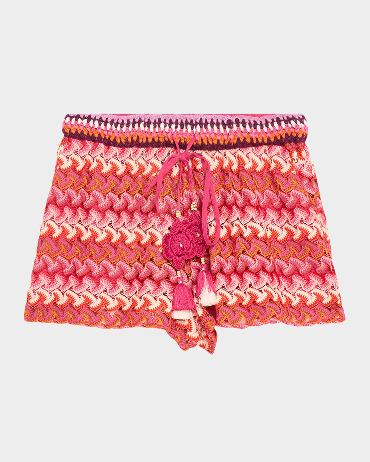 RAMY BROOK FLEMING CHEVRON KNIT SHORTS 
