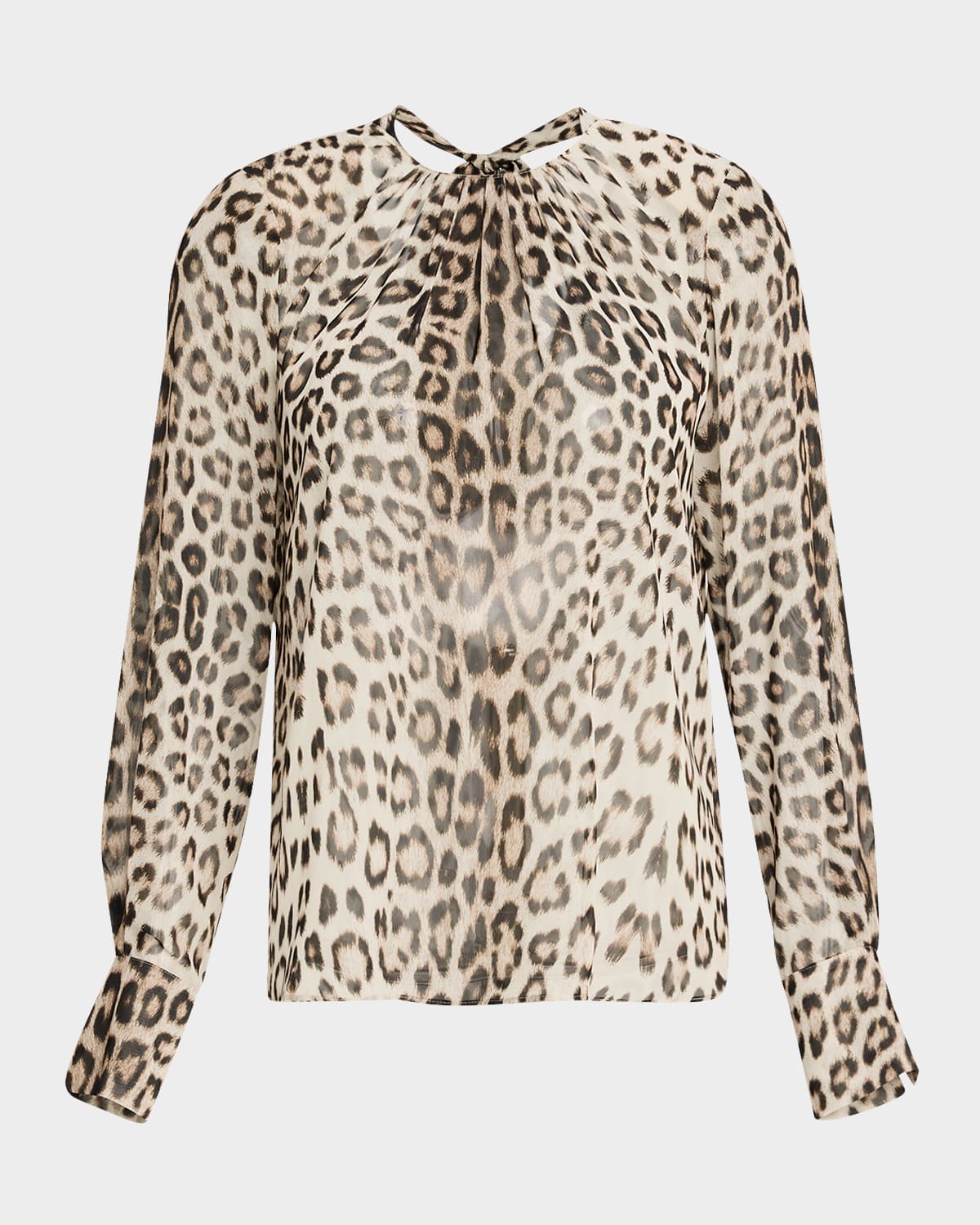 Violetta Leopard Chiffon Blouse