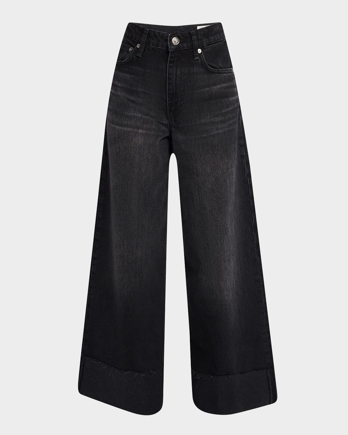 RAG & BONE SOFIE HIGH-RISE WIDE-LEG ANKLE CUFF JEANS 