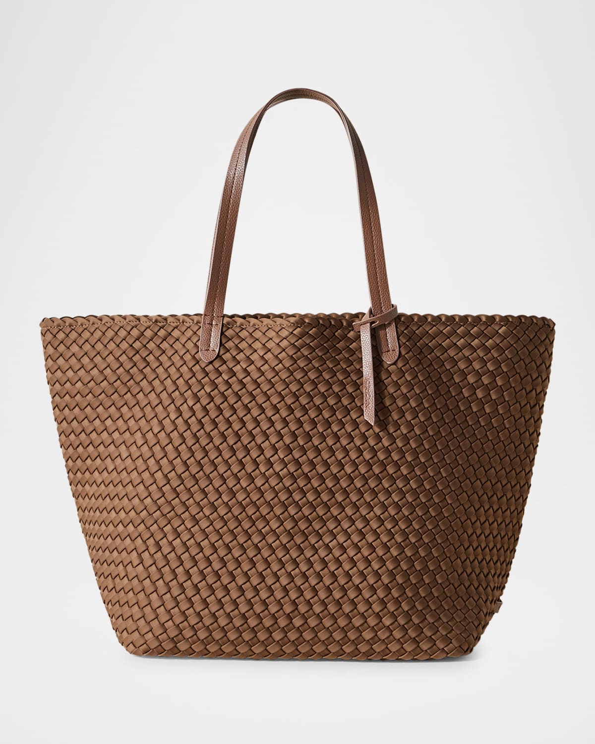 Shop Naghedi Jetsetter Large Woven Tote Bag In Mink