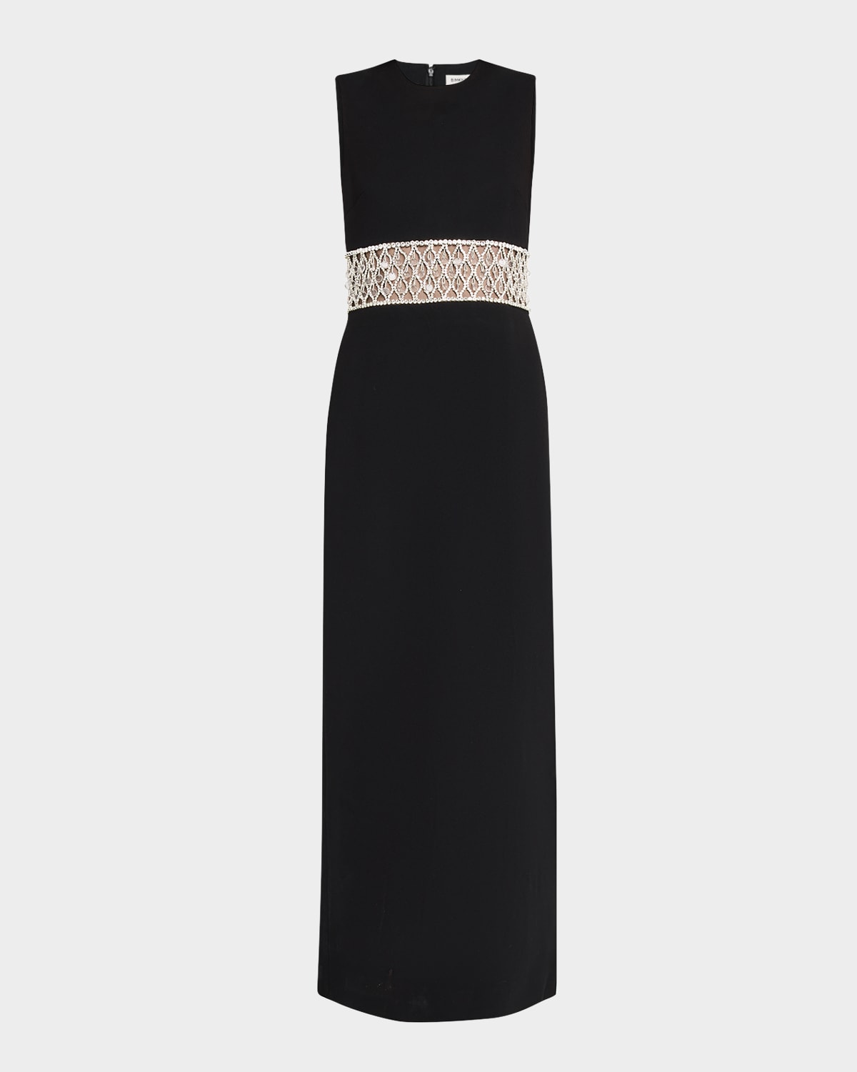 Simkhai Malda Sleeveless Crystal-embellished Gown In Black