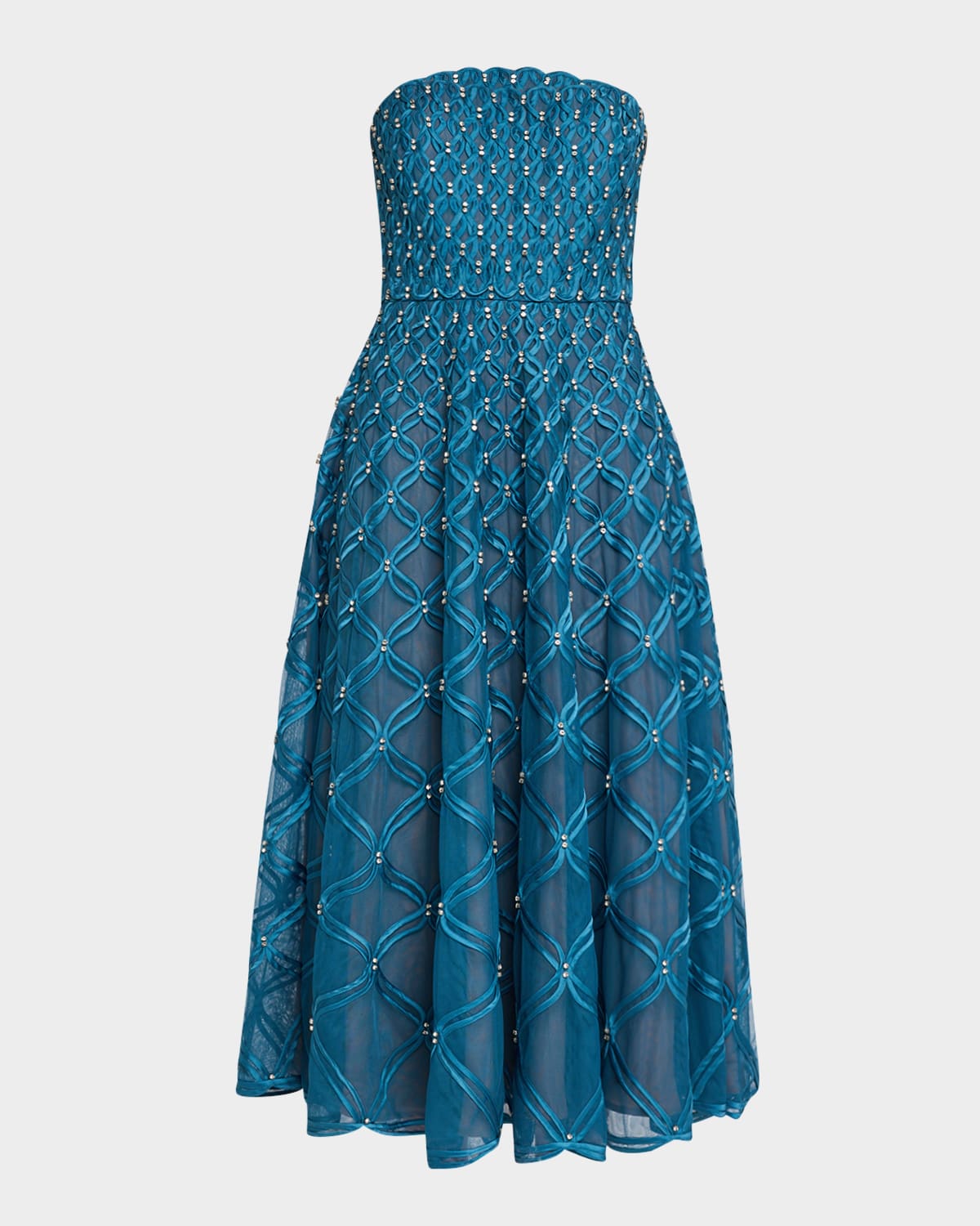 Simkhai Xolani Strapless Embellished Midi Dress In Celestial