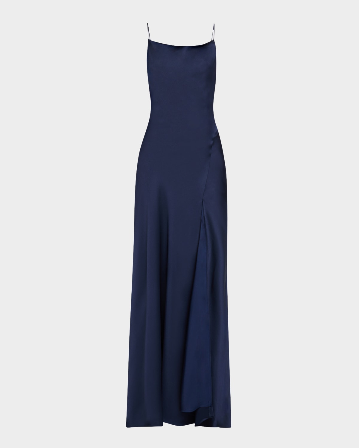 Shop Simkhai Finley Sleeveless Cowl-neck Gown In Midnight