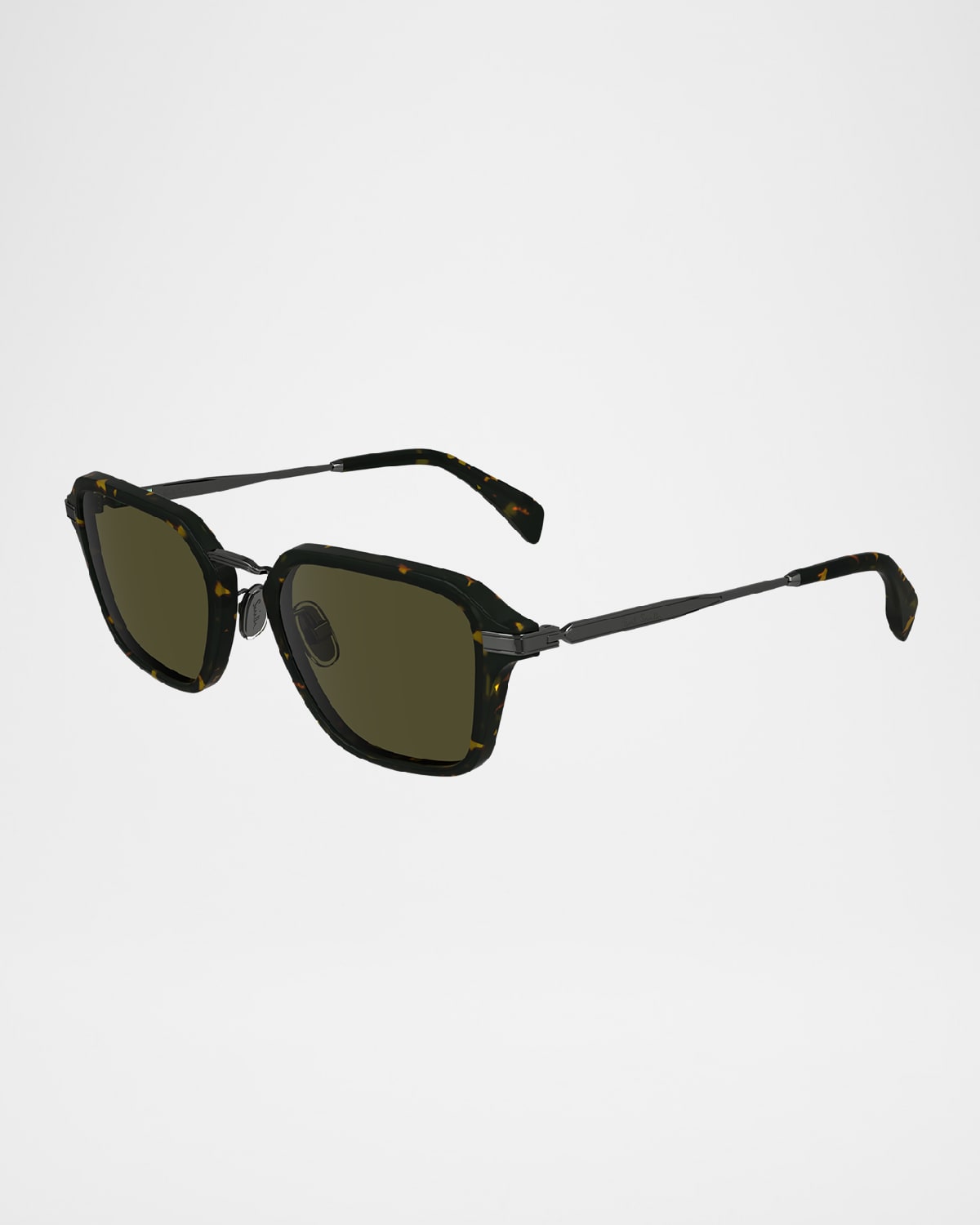 Men's Kean Acetate and Metal Rectangle Sunglasses