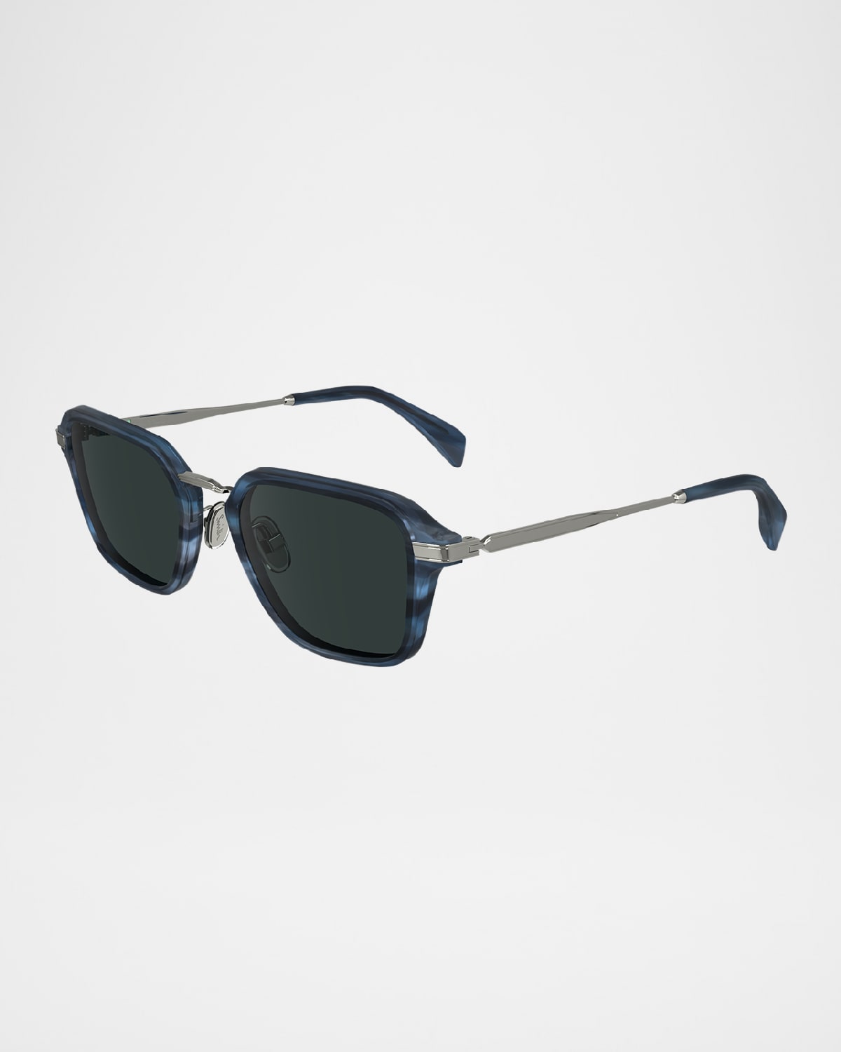 Men's Kean Acetate and Metal Rectangle Sunglasses