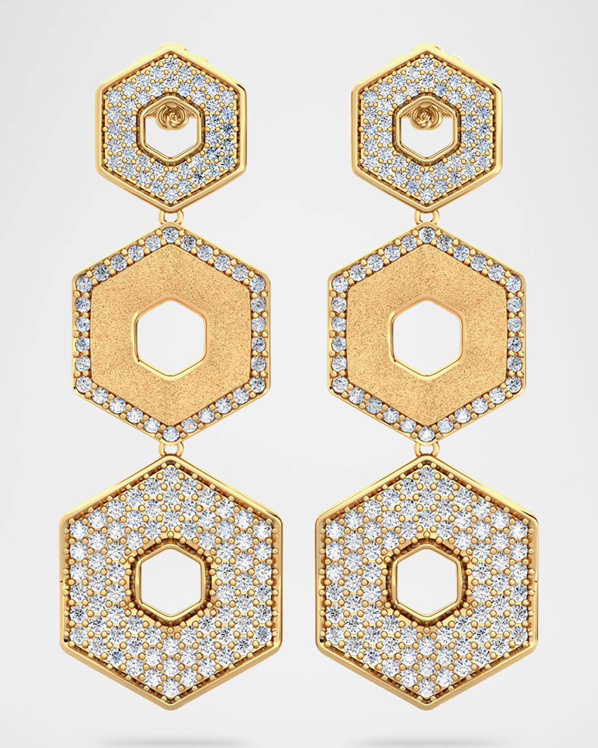 Eclipse Statement Earrings with Diamonds