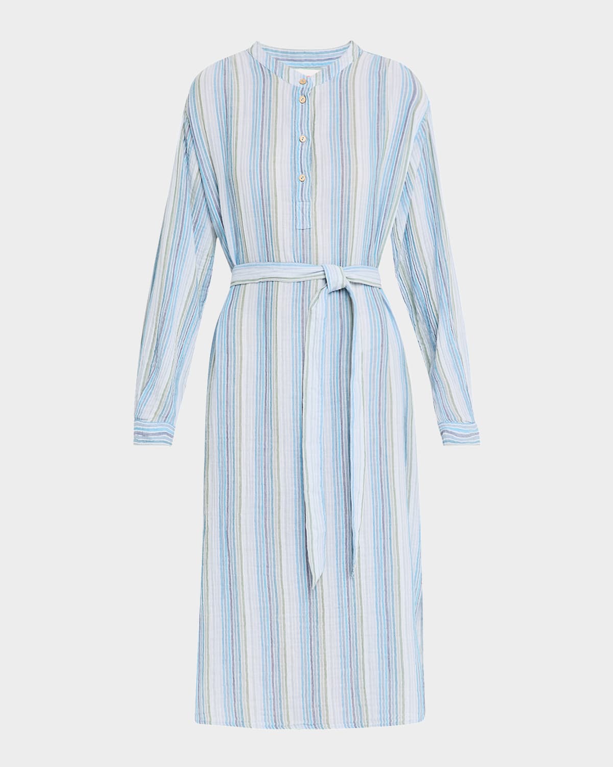 Shop Xirena Kylie Striped Cotton Midi Dress In Shoreline