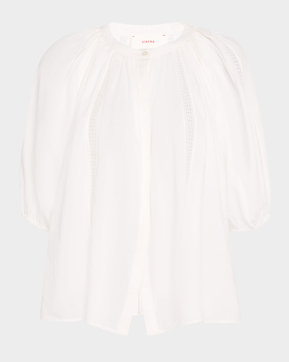 Evynn Lace-Inset Cotton Shirt