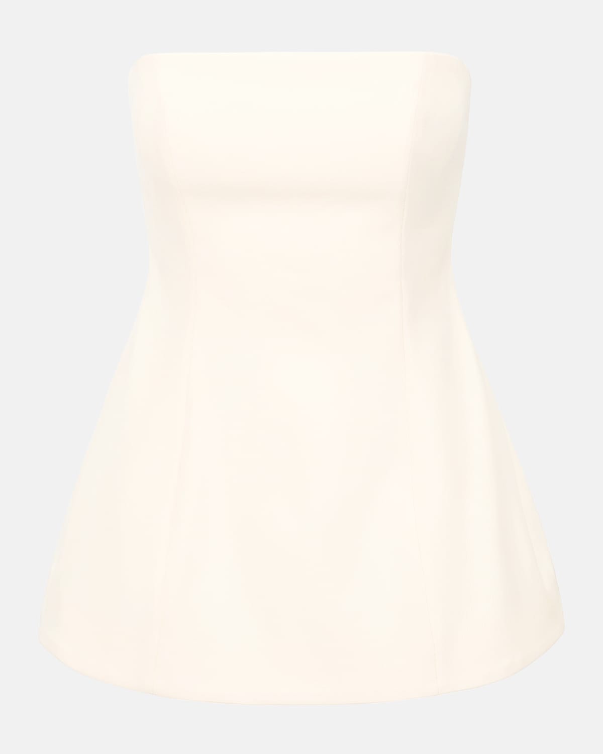 Staud Silvia Strapless Peplum Top In Ecru