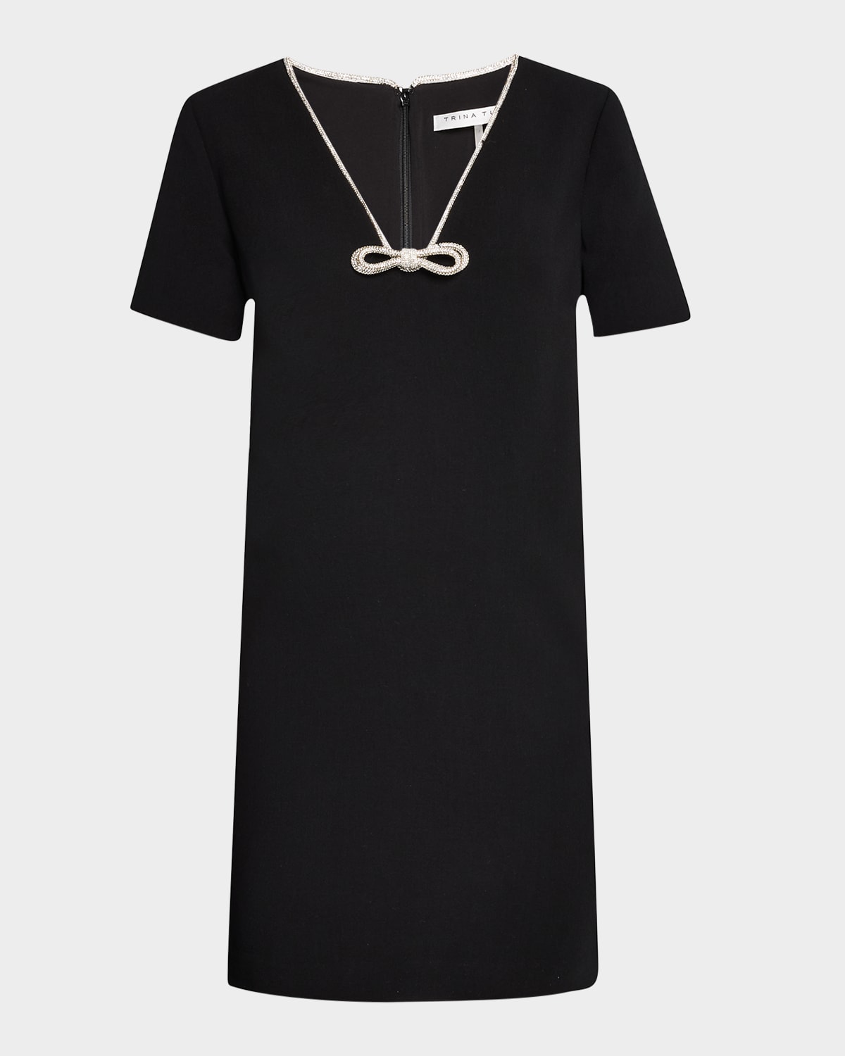 Obelle Shimmer-Trim Mini Dress