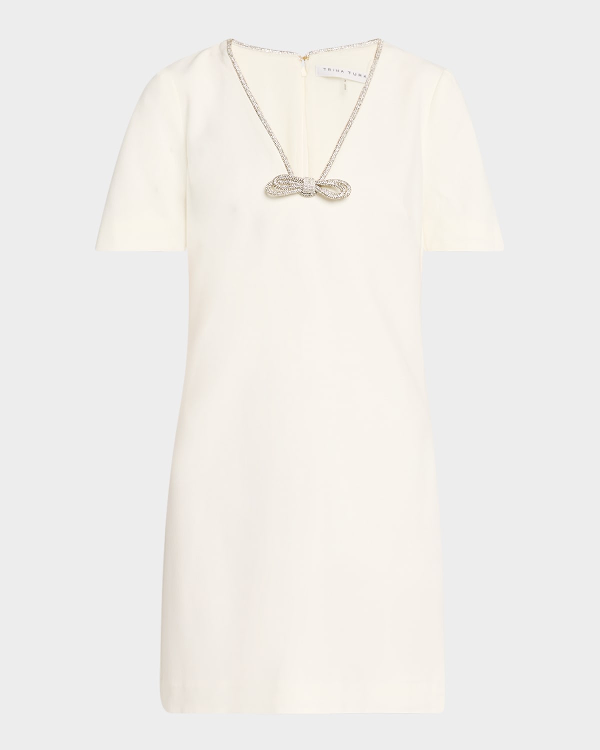 Obelle Shimmer-Trim Mini Dress