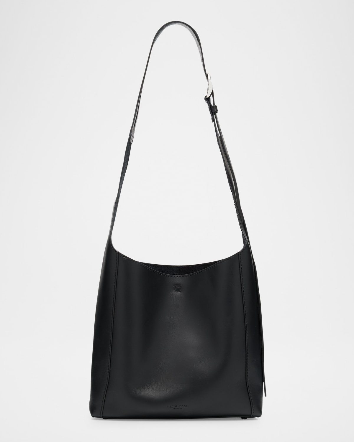 Rag & Bone Belize Small Shopper Leather Tote Bag In Black