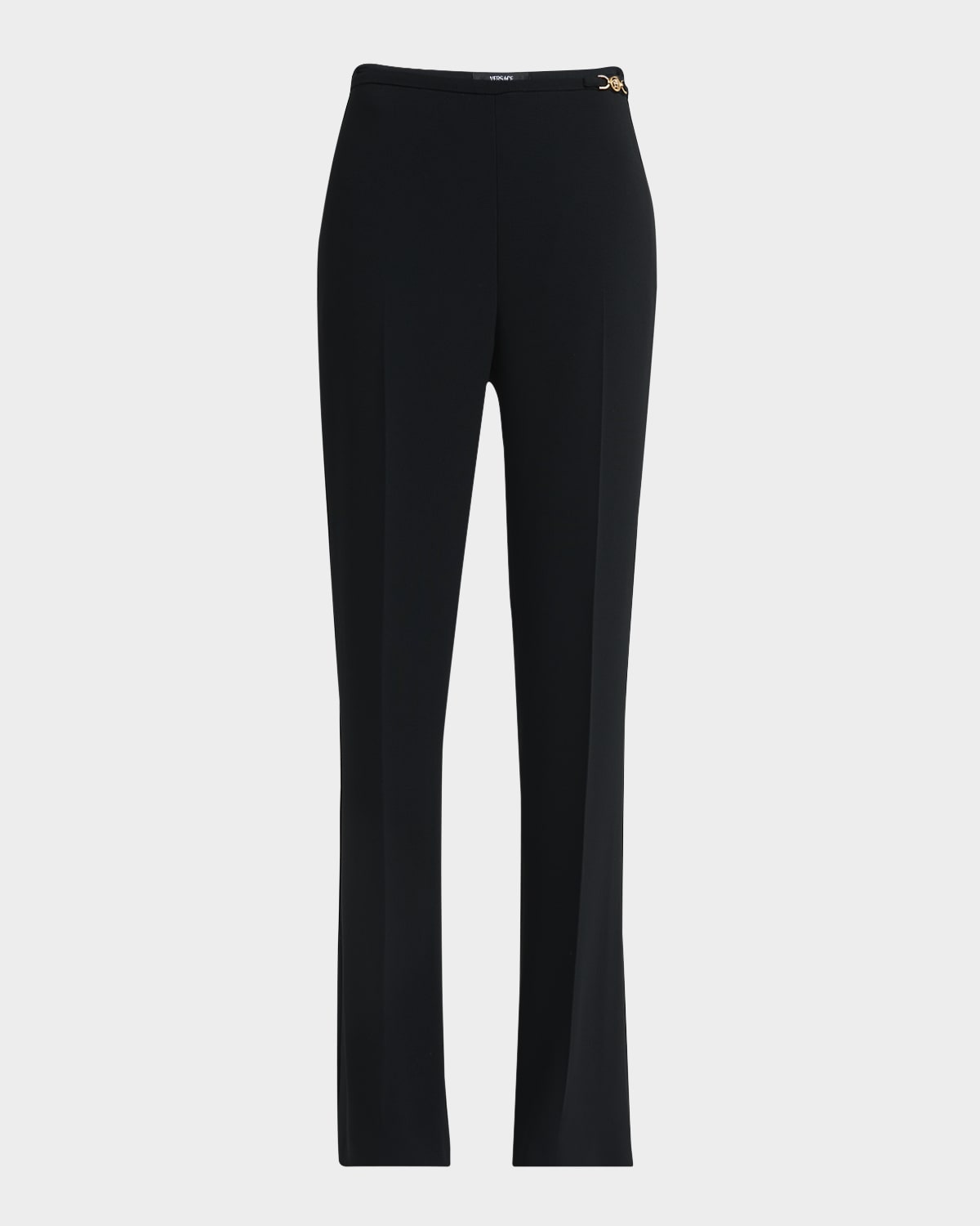 Versace Informal Cady Flared Pants In Black