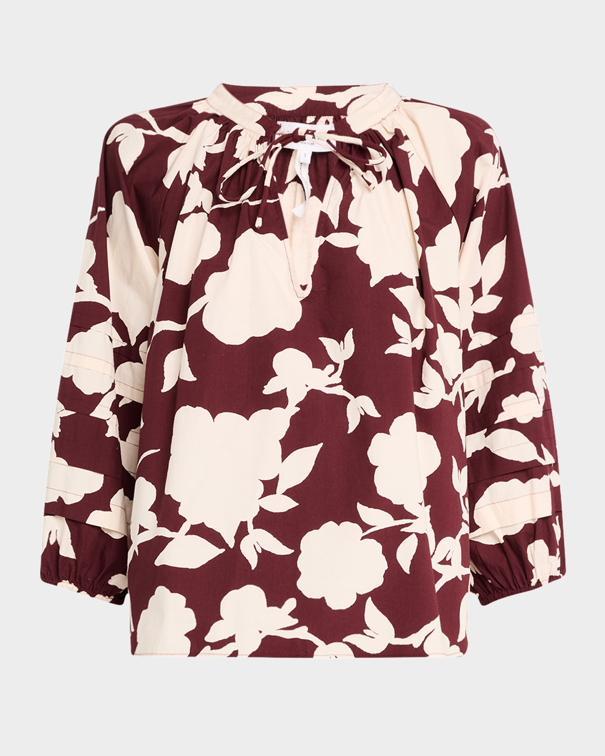 Pietra Pleated Floral-Print Maxi Shirtdress
