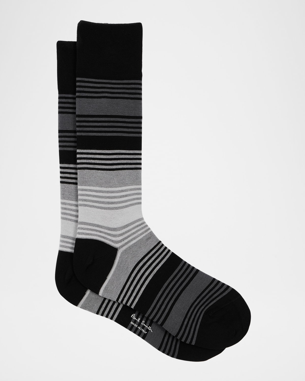 PAUL SMITH MEN'S ISODORE COTTON STRETCH STRIPE CREW SOCKS 