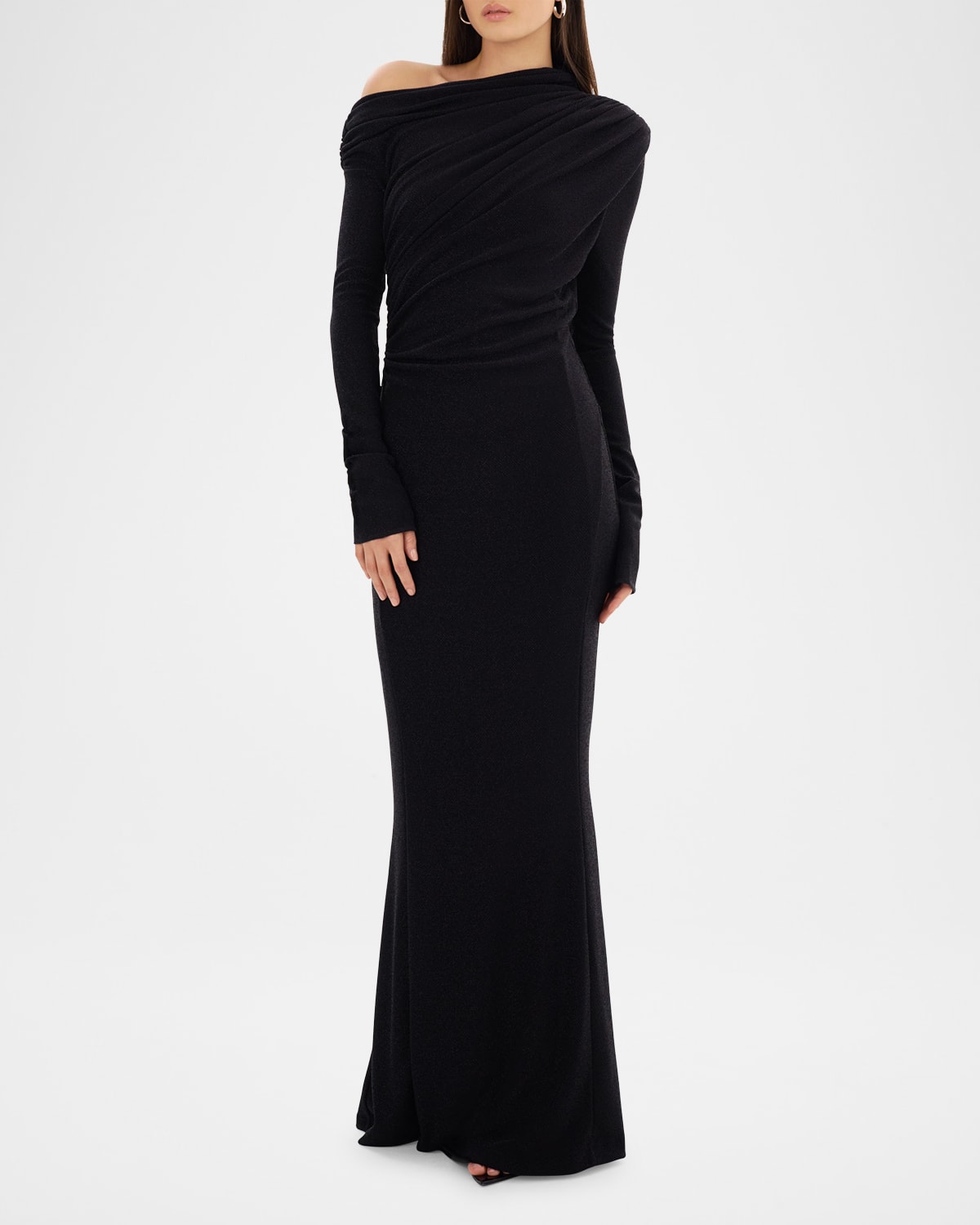 Lamarque Iniala Fitted Mermaid Maxi Dress In Black