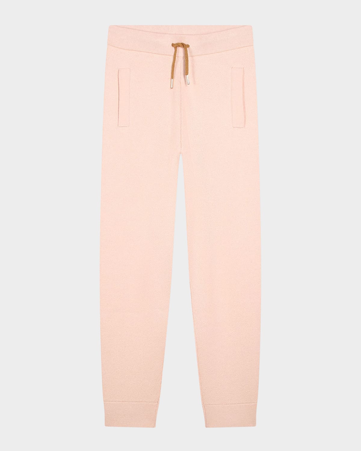 Chloé Drawstring Knit Track Pants In Pink  Washed Pink