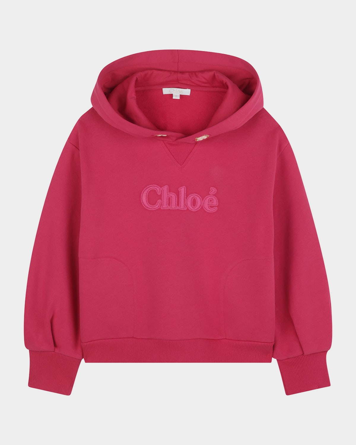 Chloé Logo-print Cotton Hoodie In Fuschia