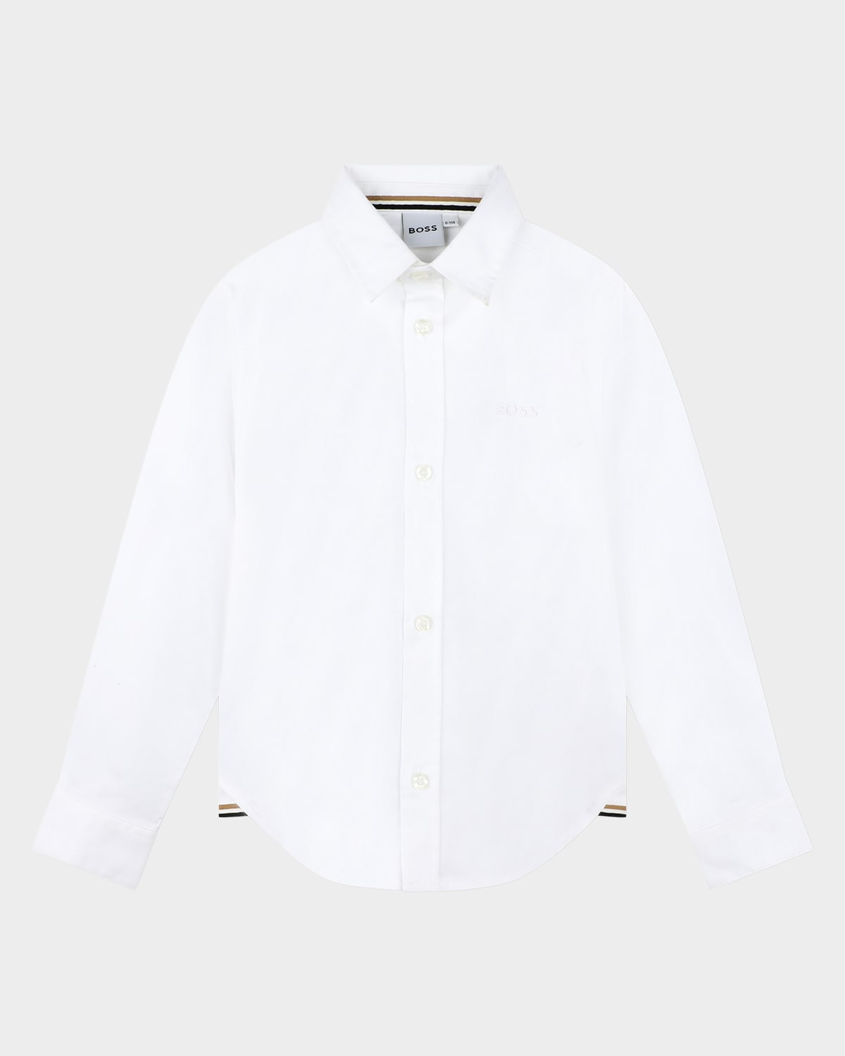 Hugo Boss Boy's Classic Button Down Shirt In White