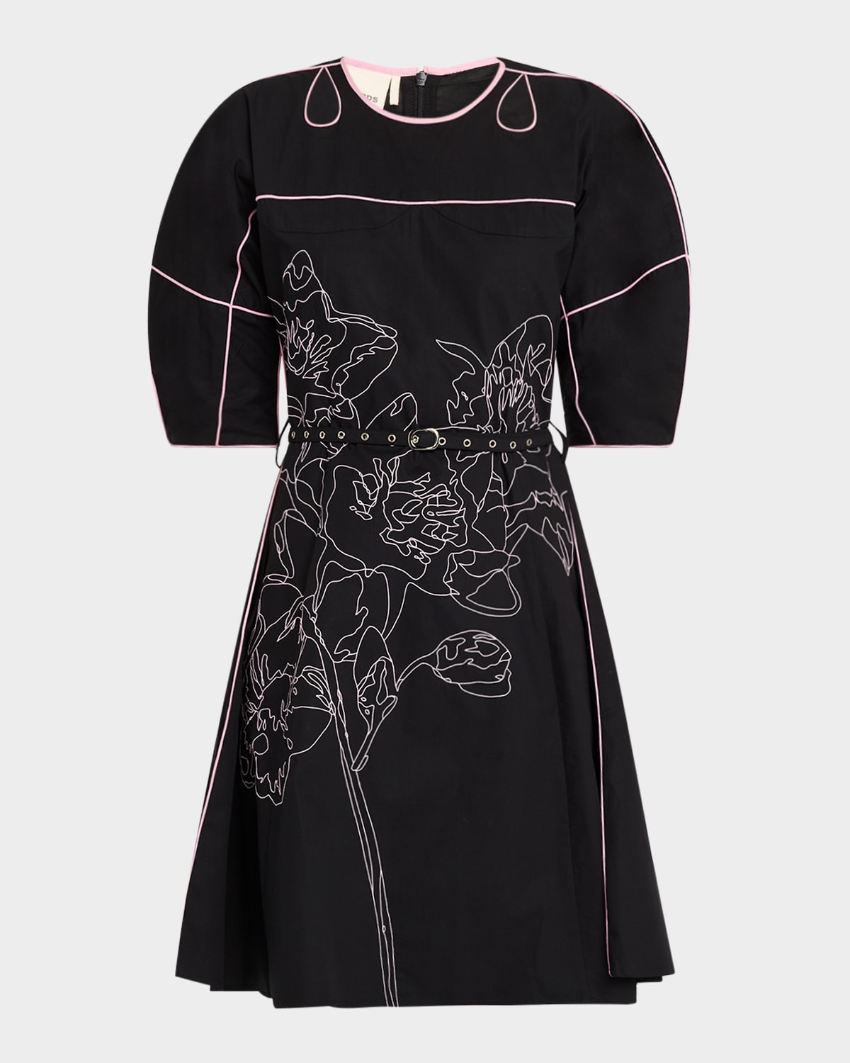 Sahara Cutout Floral-Embroidered Dress