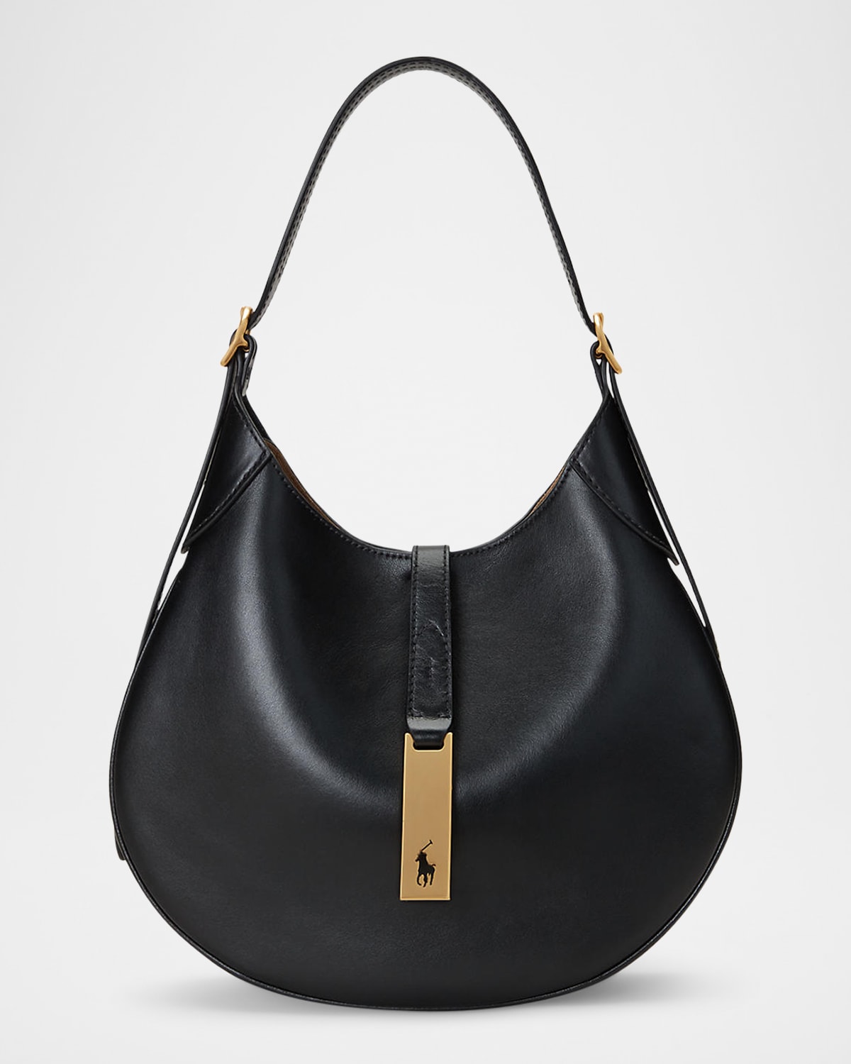 POLO RALPH LAUREN SMALL SPORT LEATHER SHOULDER BAG 