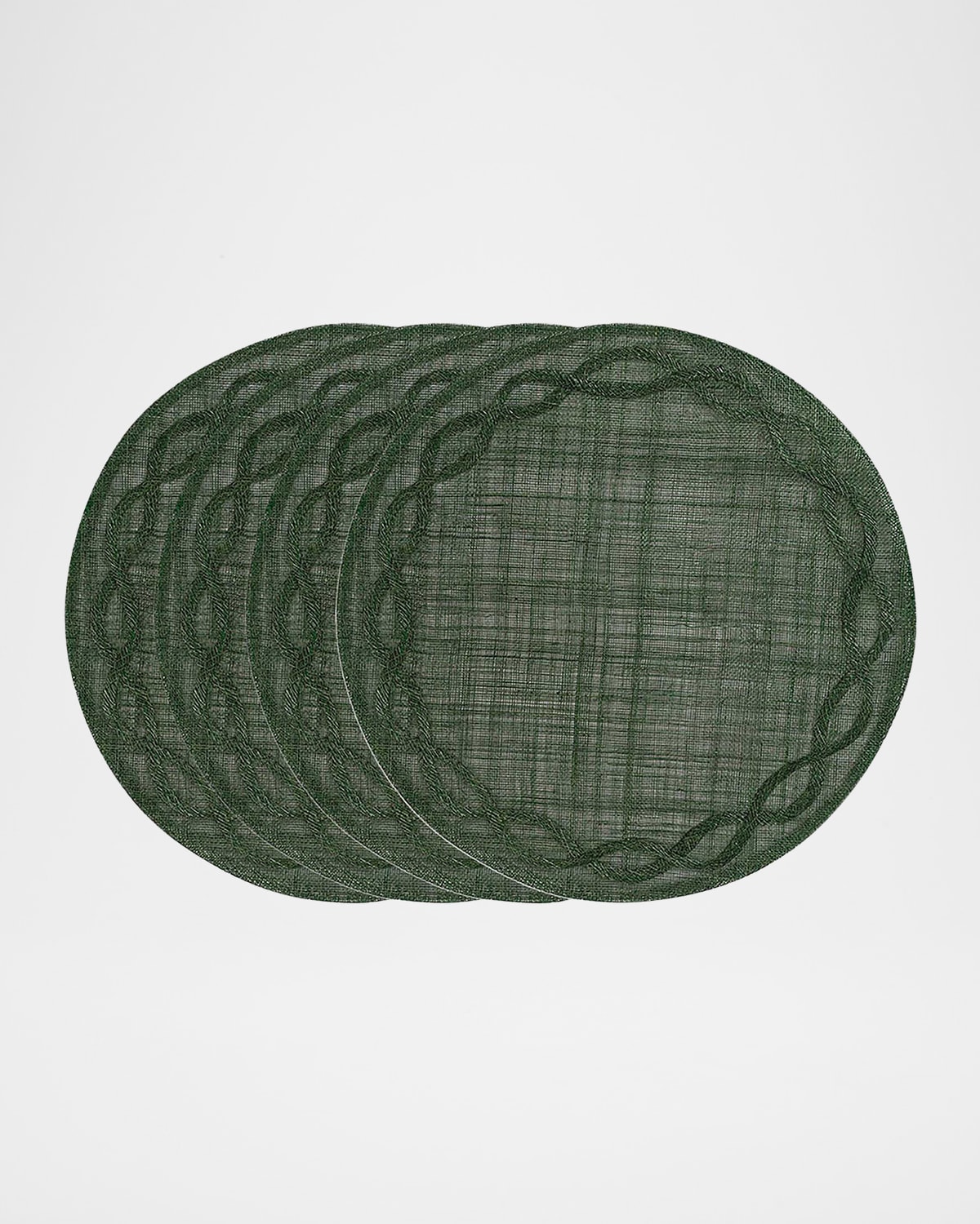 Juliska Tuileries Garden Placemats, Set Of 4 In Basil