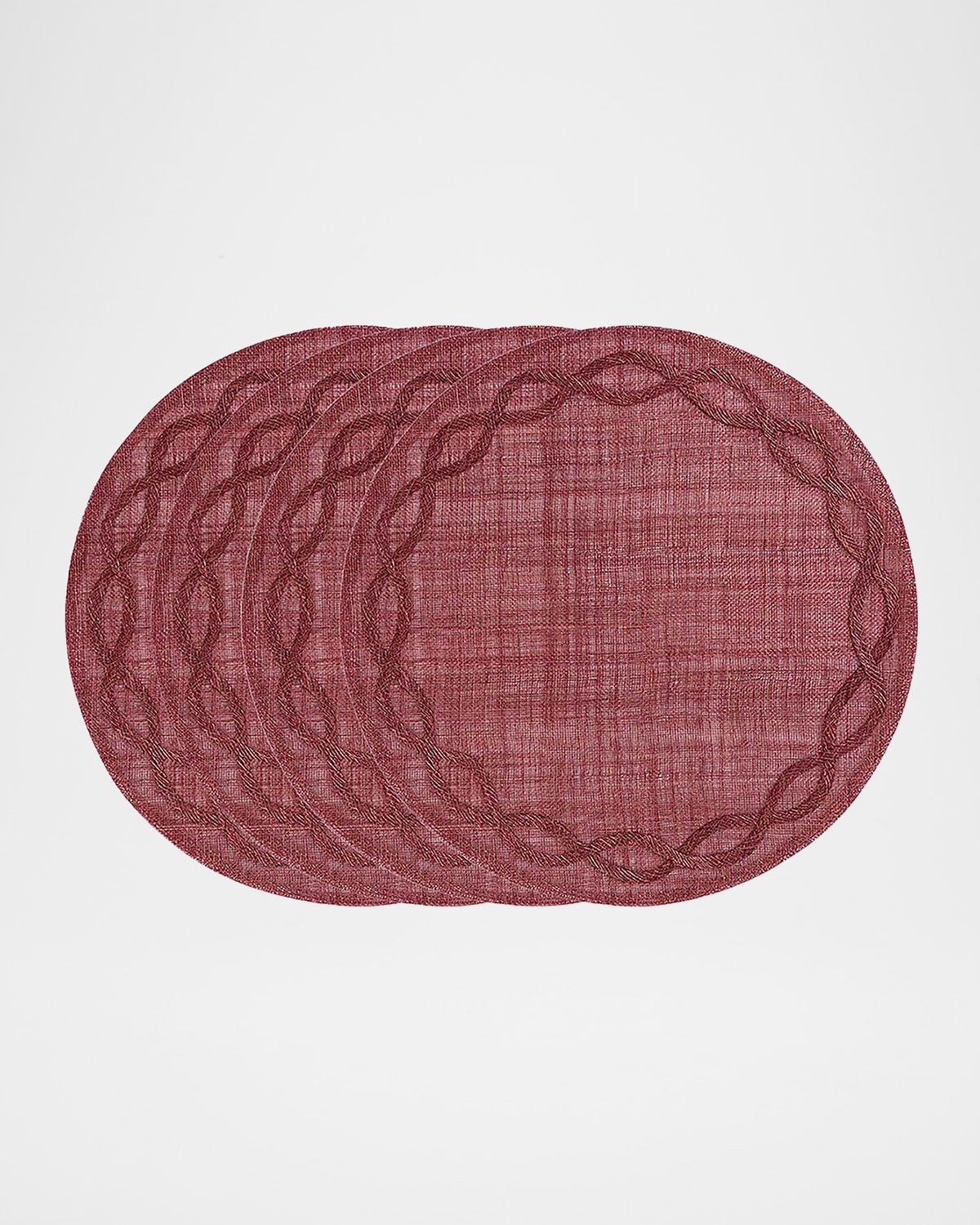 Juliska Tuileries Garden Placemats, Set Of 4 In Mulberry