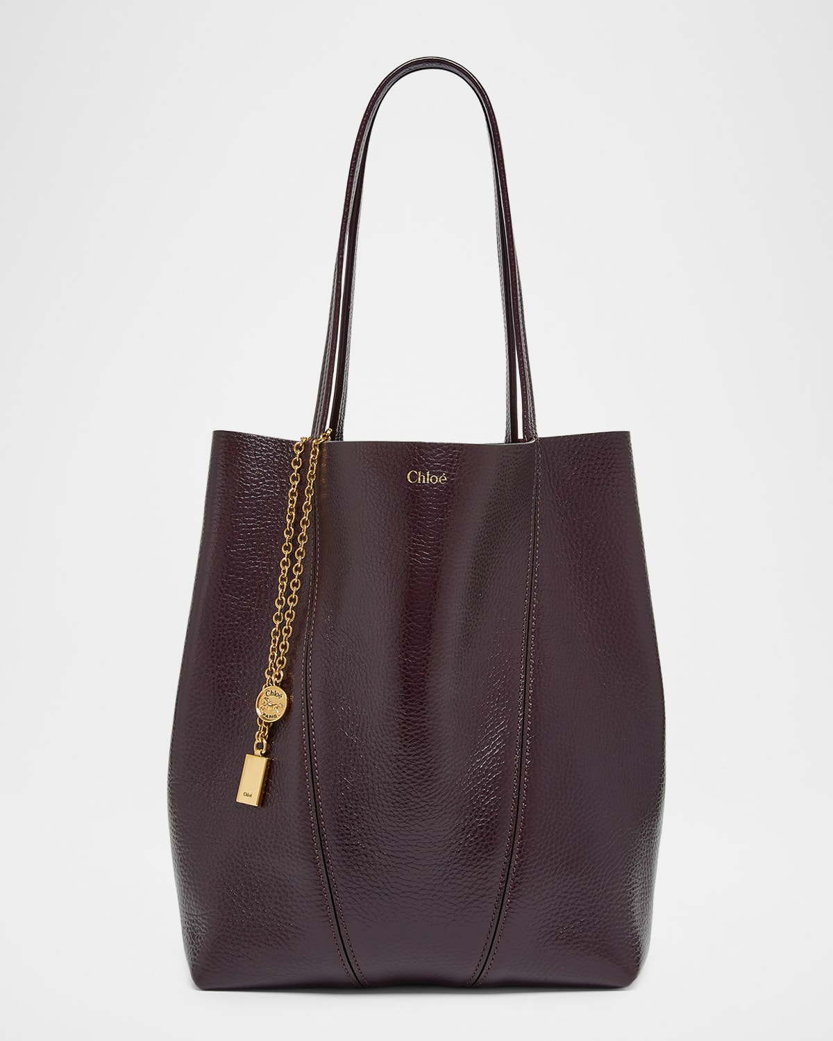 Chloé Spin Medium Tote Bag In Leather