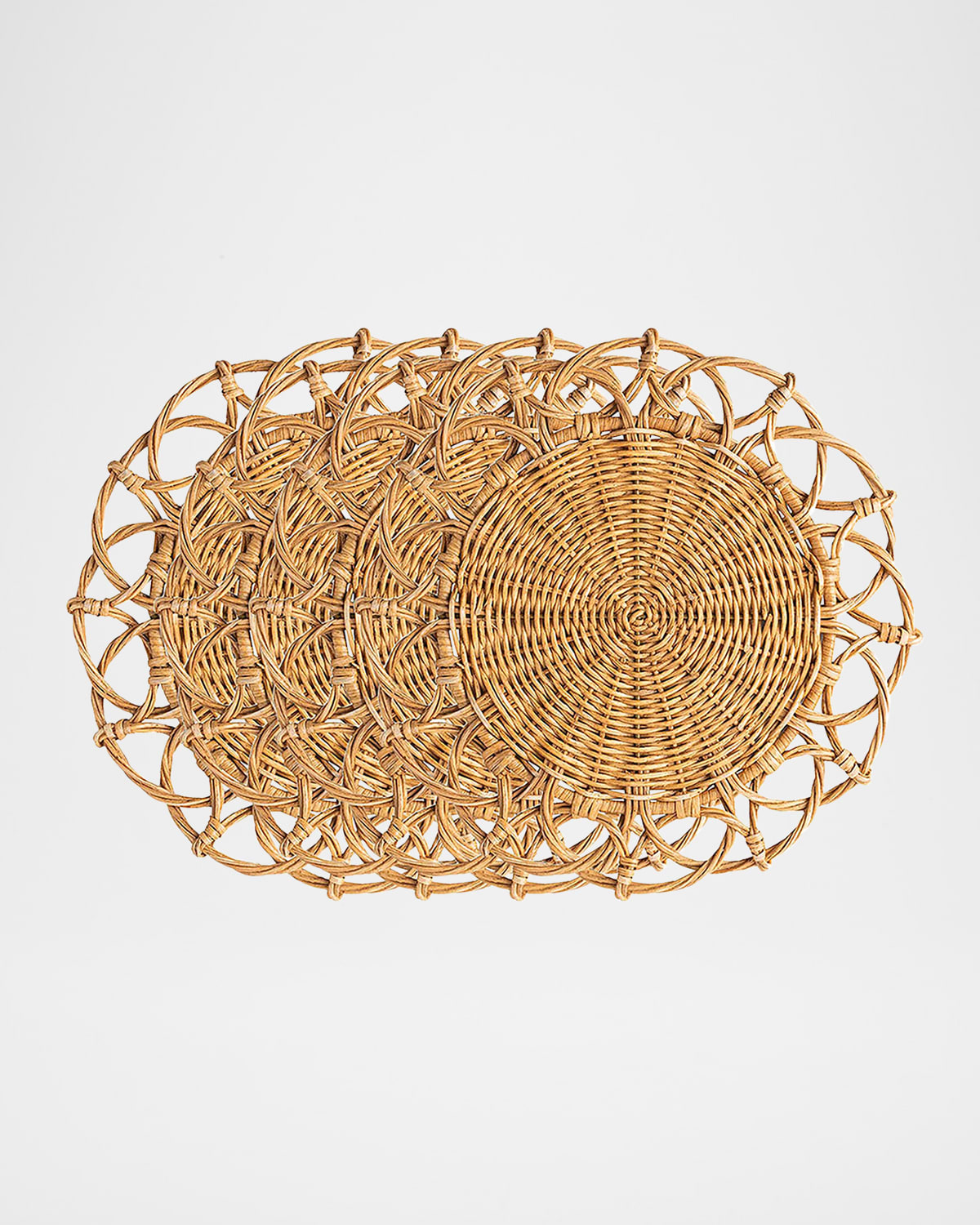 Juliska Provence Rattan Whitewash Placemats, Set Of 4 In Natural